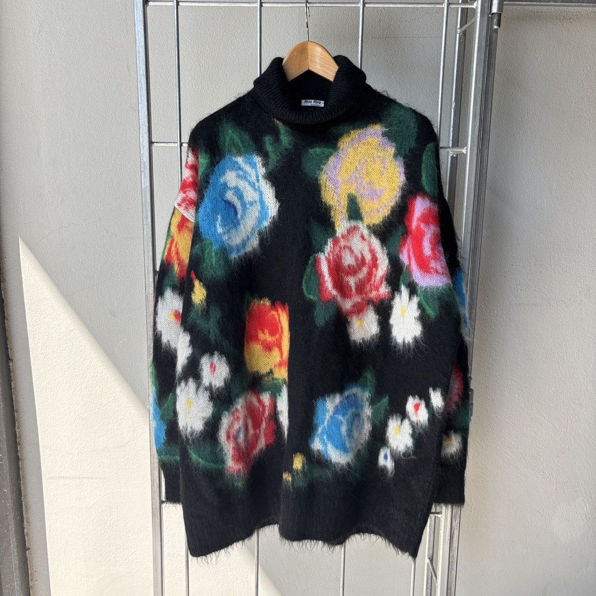 Miu Miu Miu Miu Roses Intarsia Mohair Sweater Size ONE SIZE - 2 Thumbnail