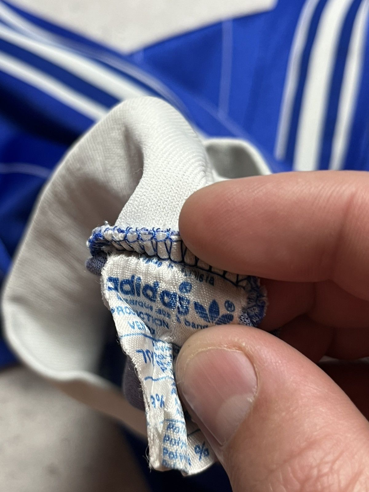 Adidas × Vintage Vntg Adidas Ventex Jersey Made in Tunisia Blue Striped Shirt Size US L / EU 52-54 / 3 - 11 Thumbnail