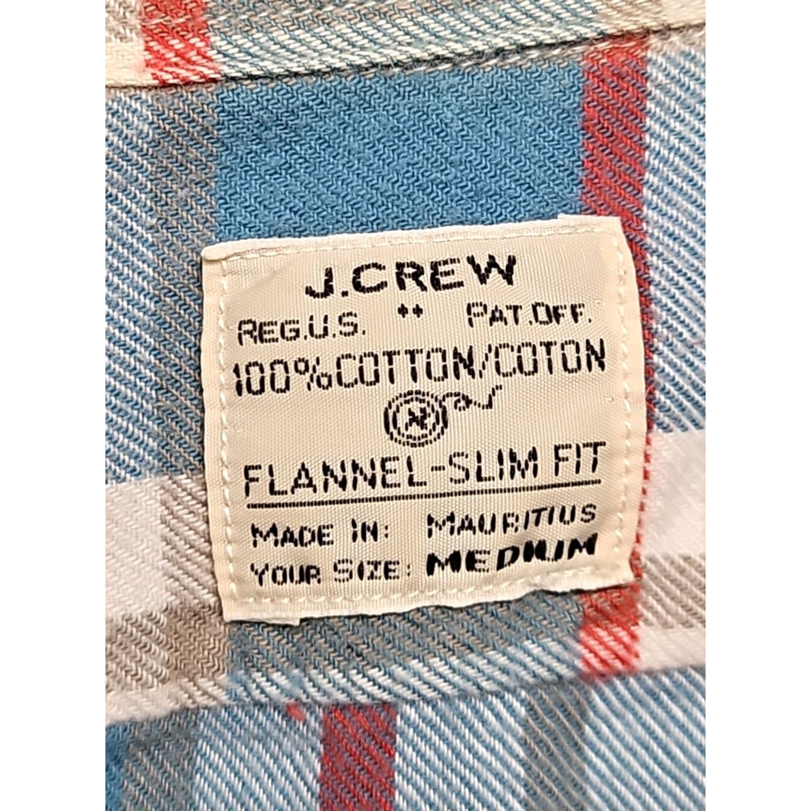 J.Crew J.Crew Slim Fit Plaid Flannel Shirt Men’s Medium Blue Red 100% Cotton Size US M / EU 48-50 / 2 - 4 Thumbnail