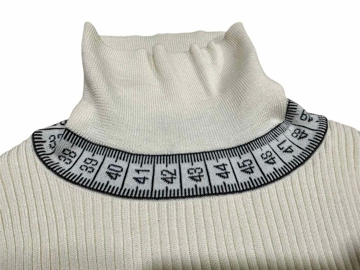 Jean Paul Gaultier 🔥Rare Vintage JPG Turtleneck Knit Sweater Measure Tape Size US L / EU 52-54 / 3 - 4 Thumbnail