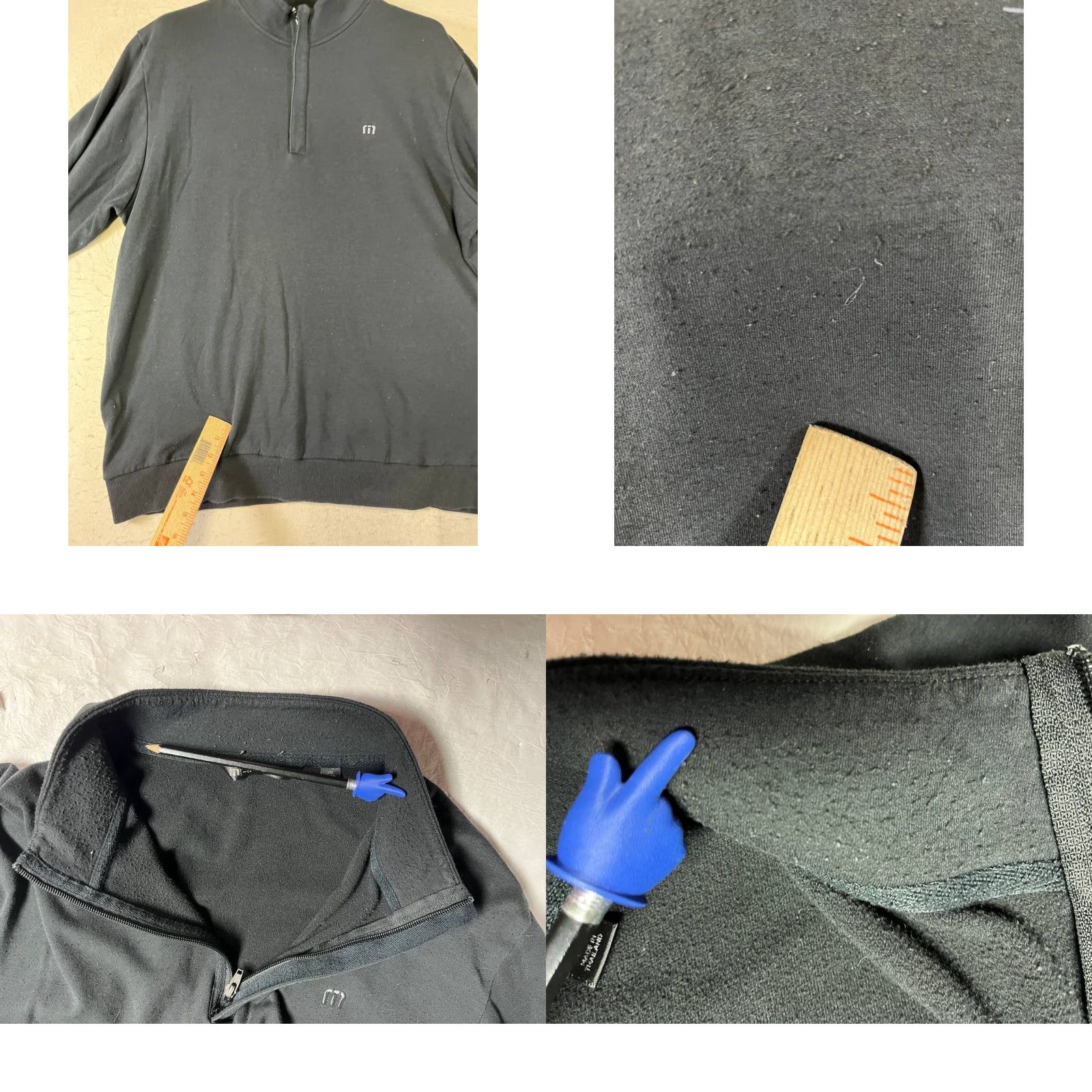 TravisMathew Travis Mathew Golf Hoodie 1/4 Zip Black 2XL Men's Pullover Knit Moisture Wicking Logo Crewneck Sports Shirt Size US XXL / EU 58 / 5 - 8 Thumbnail