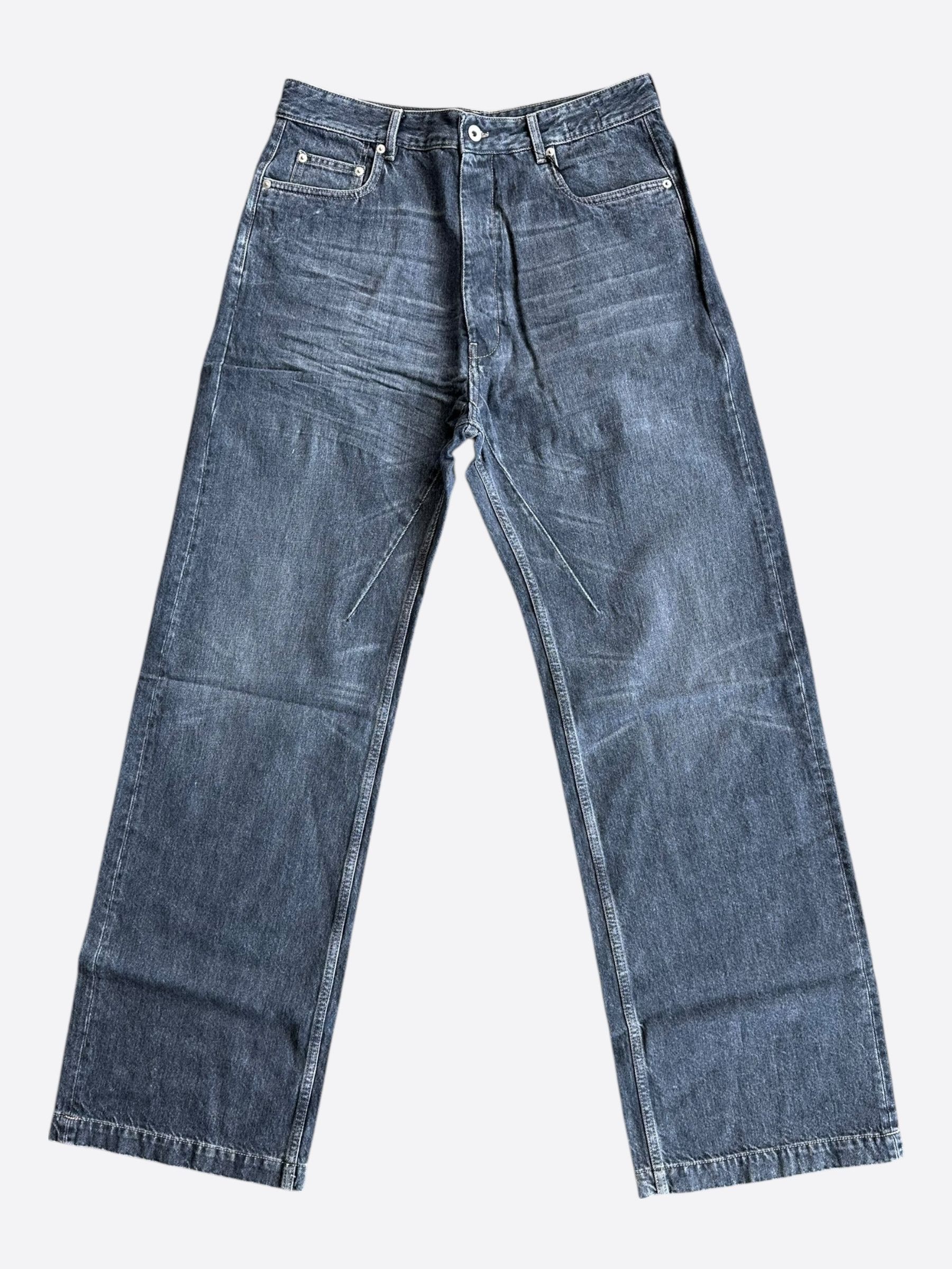 Rick Owens Rick Owens Washed Grey Geth Jeans Size US 31 - 1 Thumbnail
