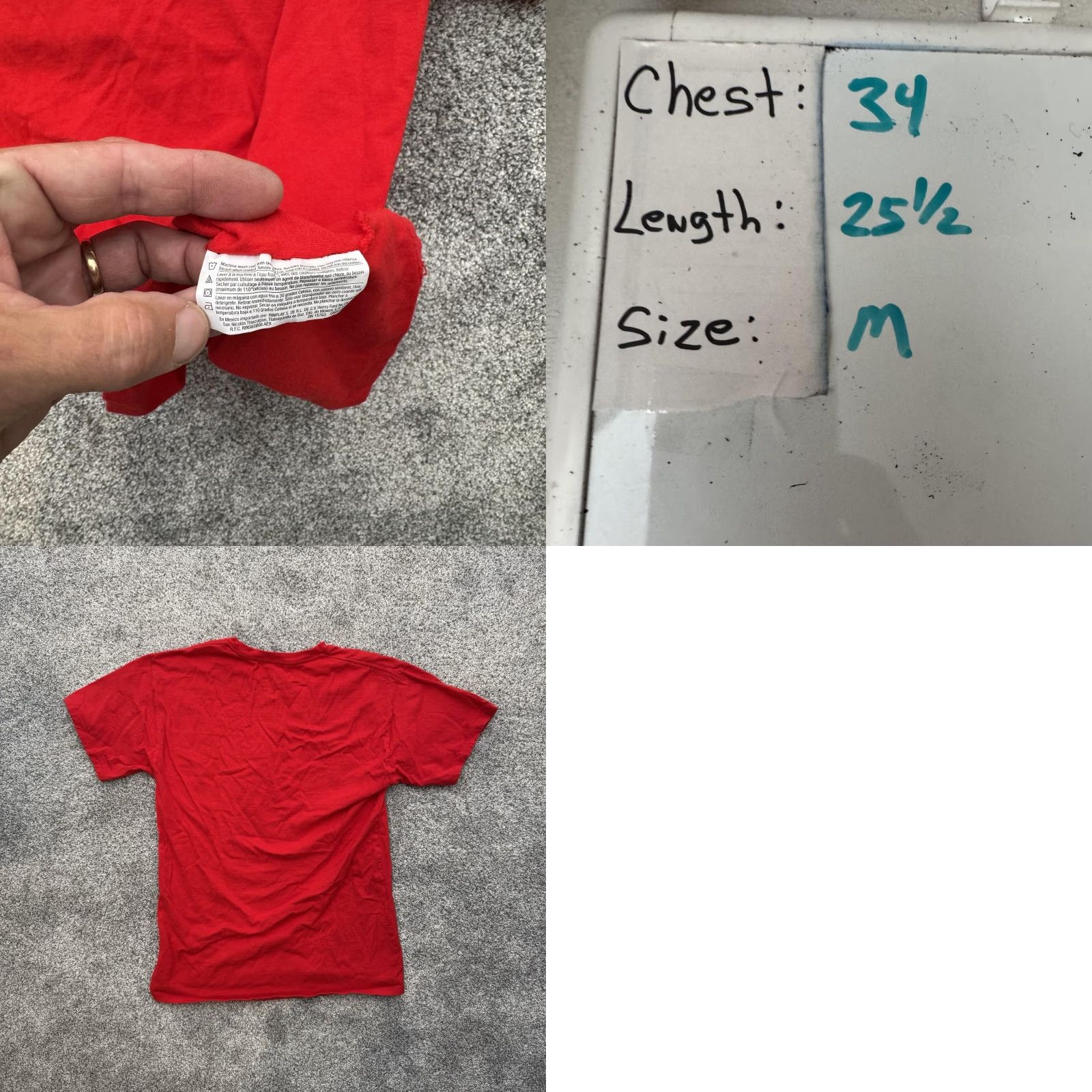Champion Champion Shirt Mens Medium Red Embroidered C Logo Short Sleeve Tee Cotton Casual Size US M / EU 48-50 / 2 - 8 Thumbnail