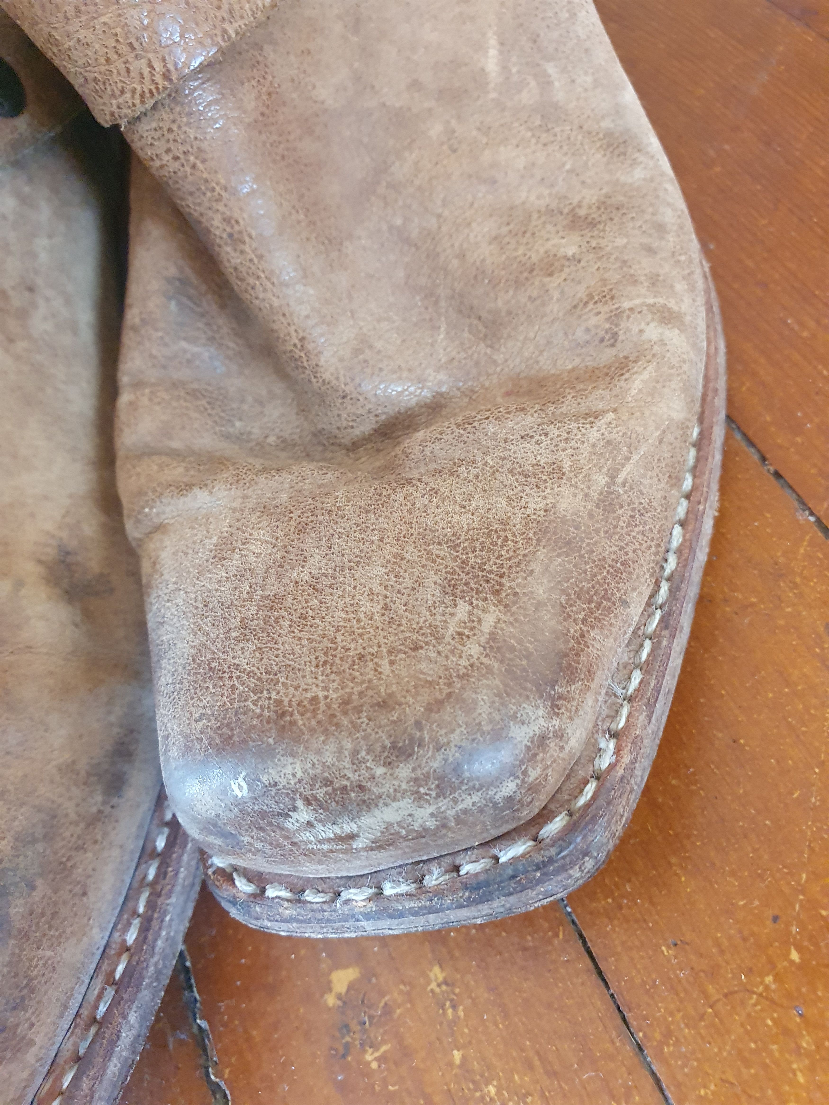 Sendra × Vintage Sendra Boots 8768 Square Ankle Leather Harness Biker Boots Size US 8 / IT 38 - 13 Thumbnail