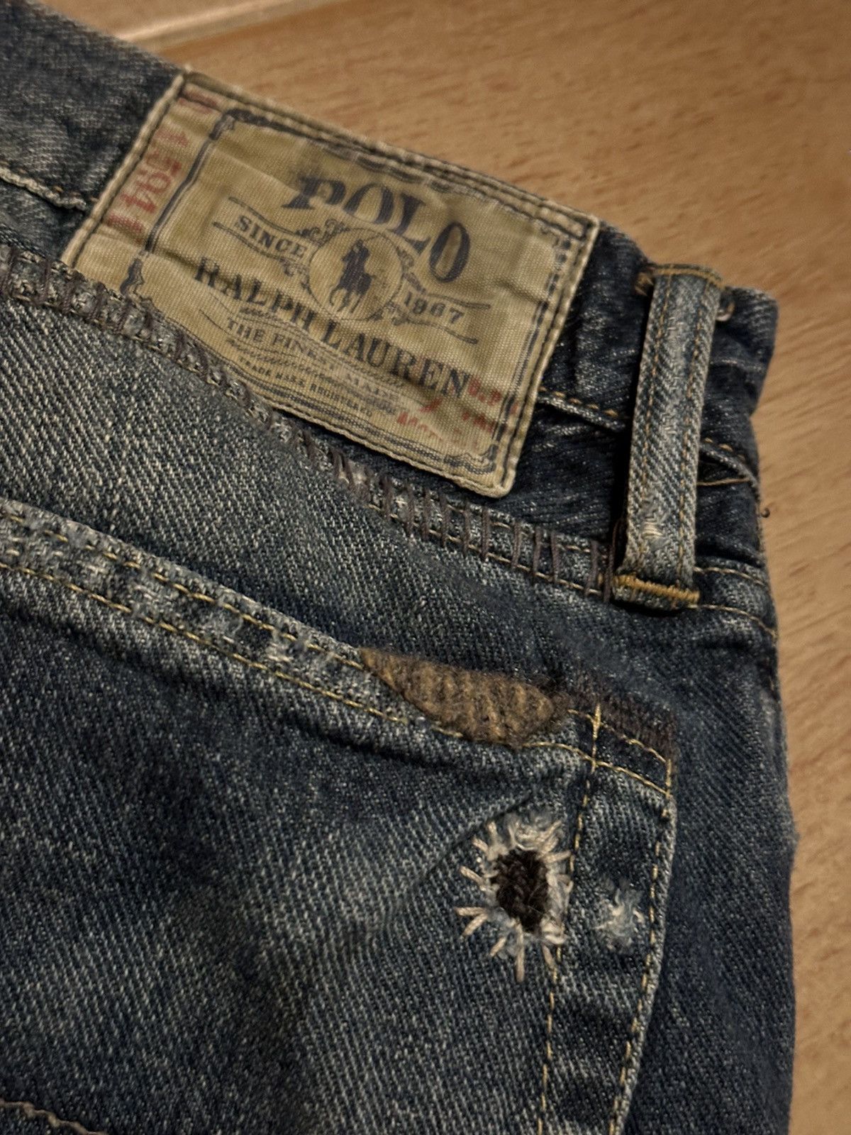 CLOT × Polo Ralph Lauren Polo Ralph Lauren Patchwork Distressed Jeans Size US 32 / EU 48 - 15 Thumbnail