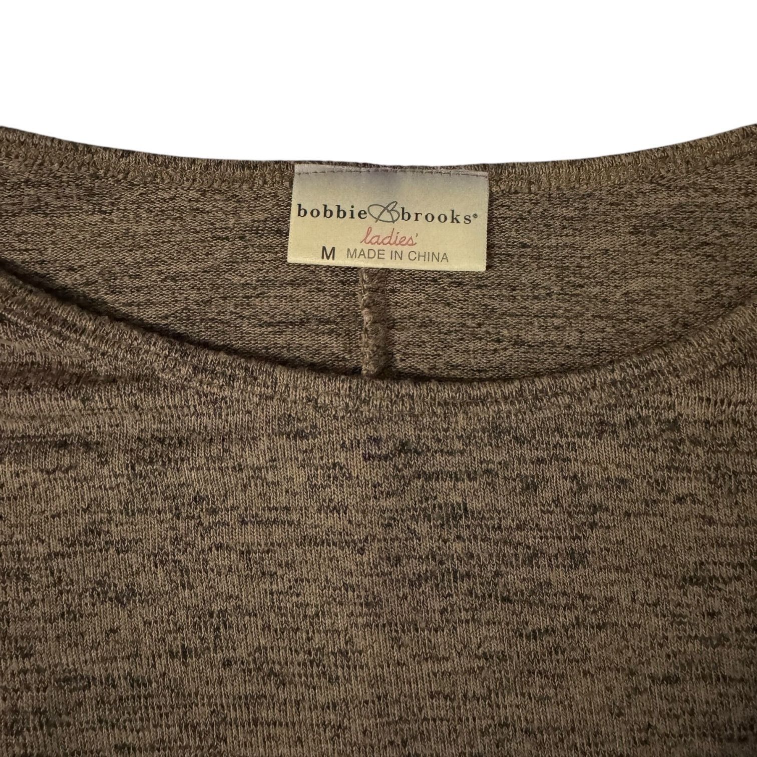 Other Bobbie Brooks Mottled Brown Shirt Sleeve Sweater – Medium Size M / US 6-8 / IT 42-44 - 2 Thumbnail