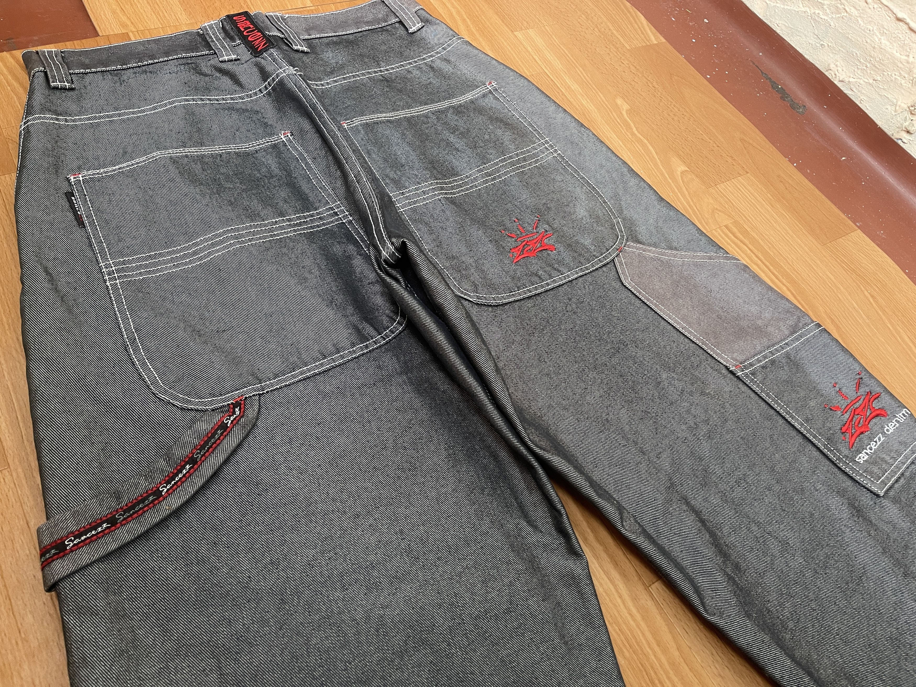 Other Sancezz jeans, shiny, vintage baggy, silver, metallic Y2K 32 Size US 32 / EU 48 - 9 Thumbnail