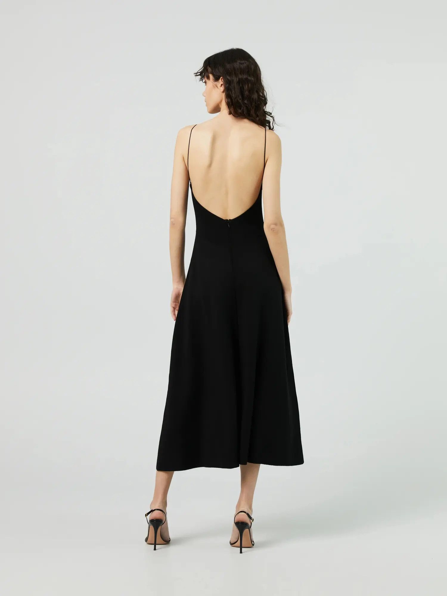 Saint Laurent Paris o1s1wg111024 Long Dress in Wool in Black Size XS / US 0-2 / IT 36-38 - 6 Thumbnail