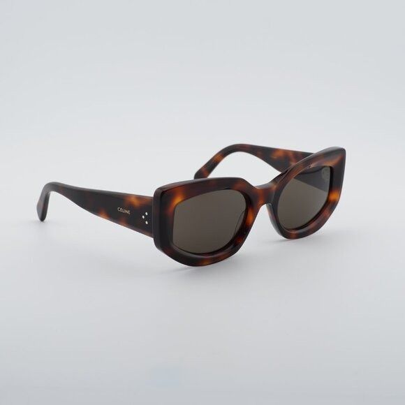 Celine Celine CL40277I 53E Sunglasses Havana Cat Eye Frame, Brown Size ONE SIZE - 4 Thumbnail