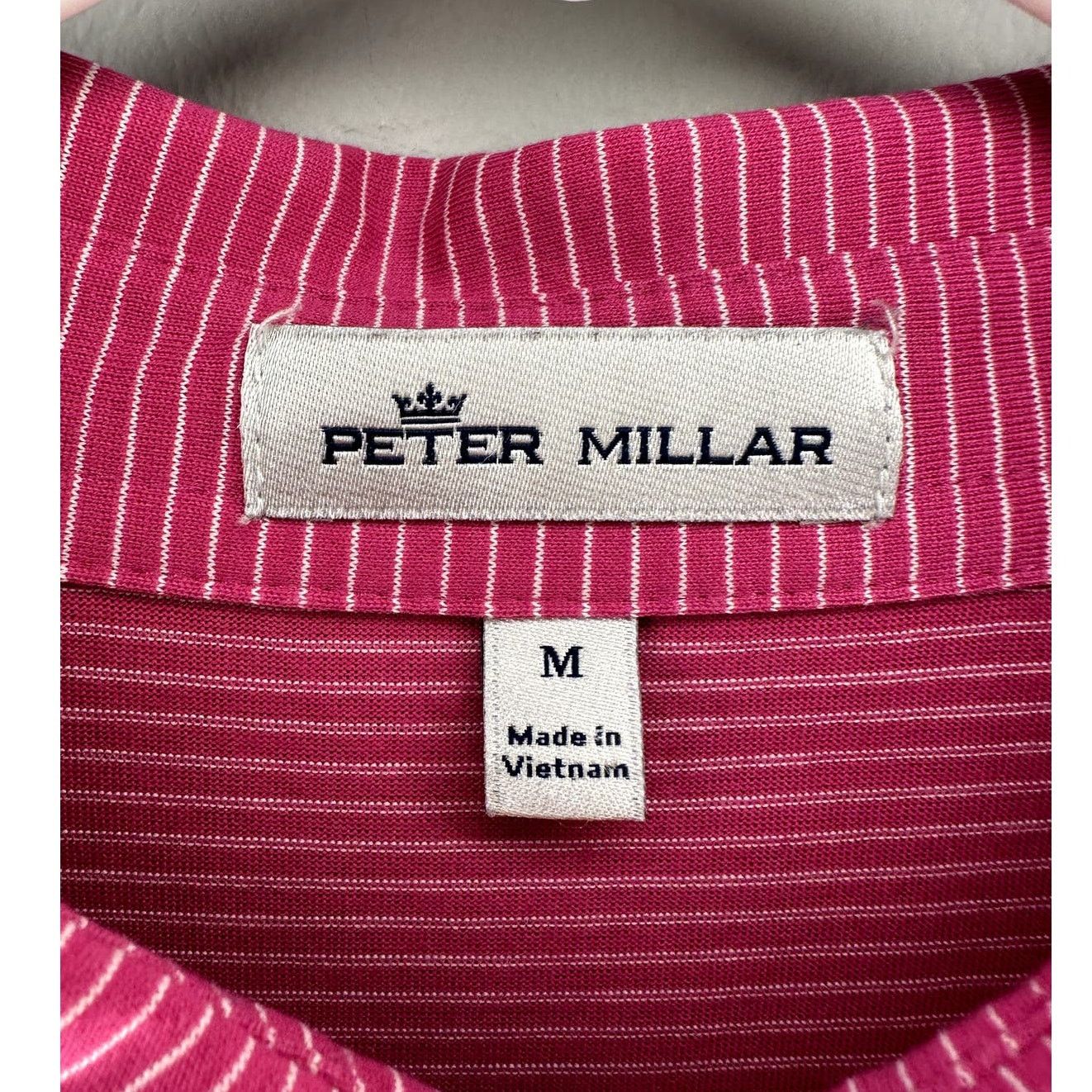 Peter Millar Peter Millar Striped Chest Pocket Polo Shirt Pink Medium Size US M / EU 48-50 / 2 - 2 Thumbnail