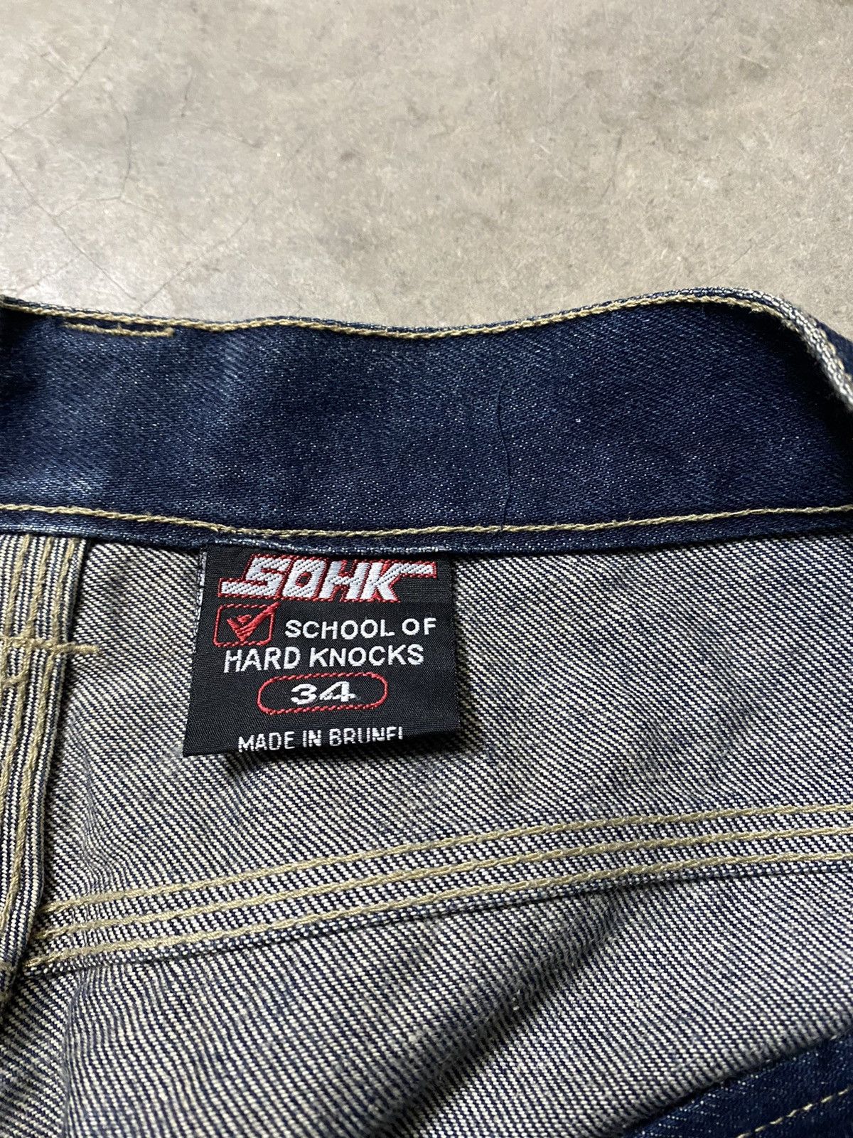 Hysteric Glamour × JNCO × Jean Y2k Baggy Jeans School of Hard Knocks p173 Size US 33 - 16 Thumbnail