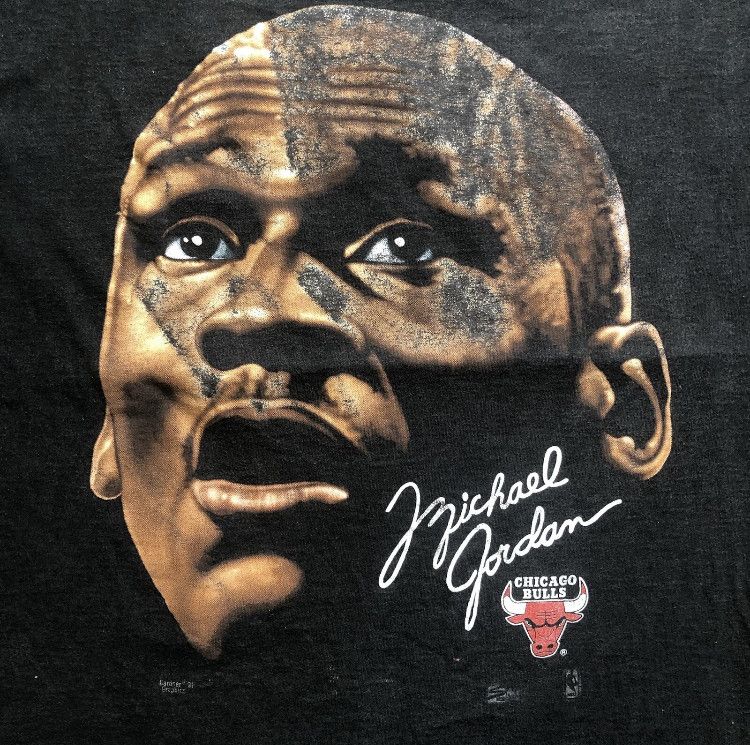 Salem Sportswear VTG 91 Salem Sportswear MICHAEL JORDAN BIG FACE Graphic Tee Size US XL / EU 56 / 4 - 3 Thumbnail