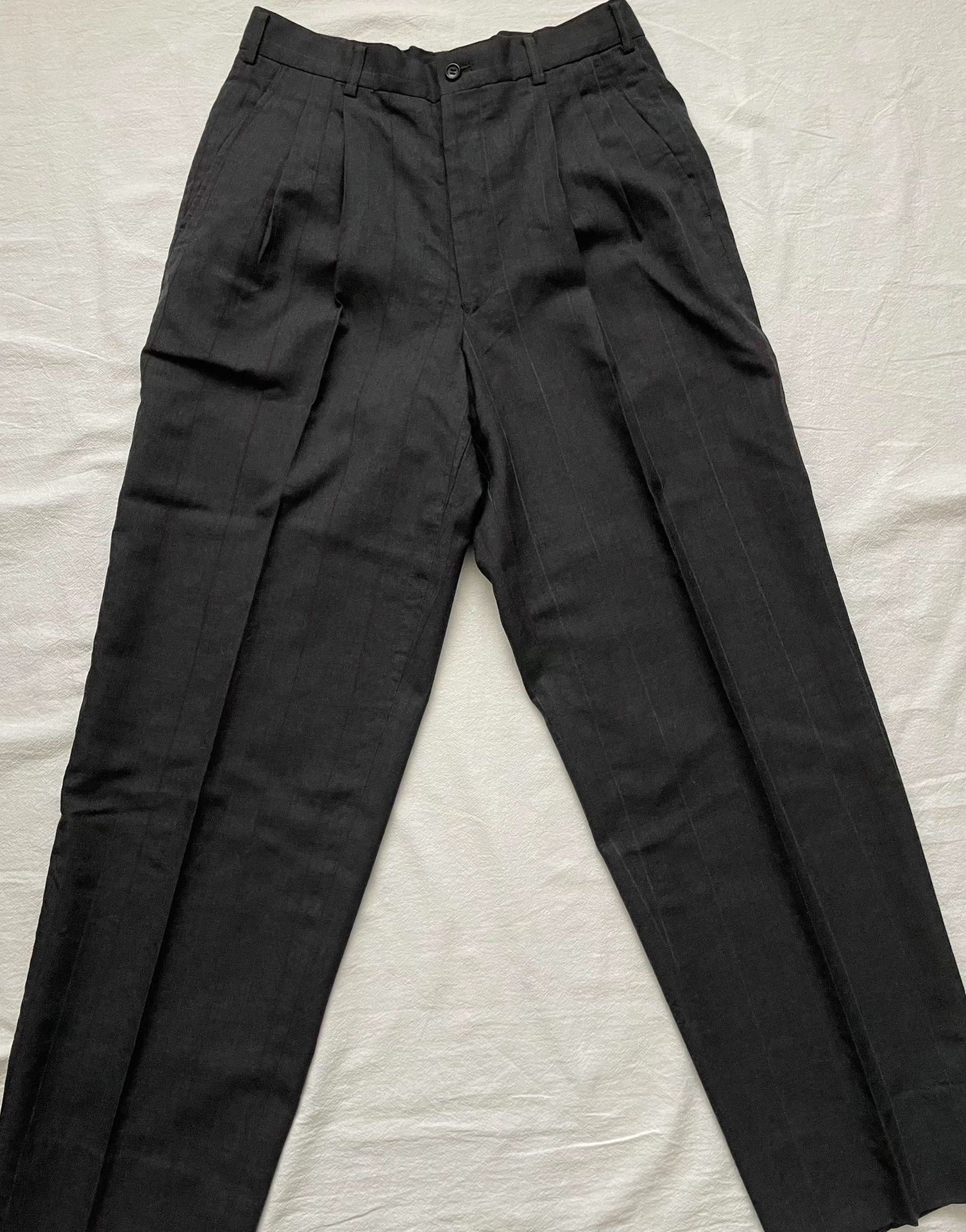 Comme des Garcons CDG Homme Plus 1991 Vintage Striped Trousers Size US 31 - 1 Thumbnail