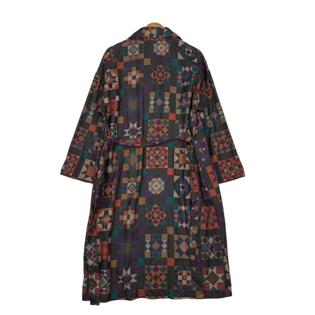 Japanese Brand Vintage TITICACA Motif Design Robe / Long Coat #1129-C52 Size M / US 6-8 / IT 42-44 - 8 Thumbnail