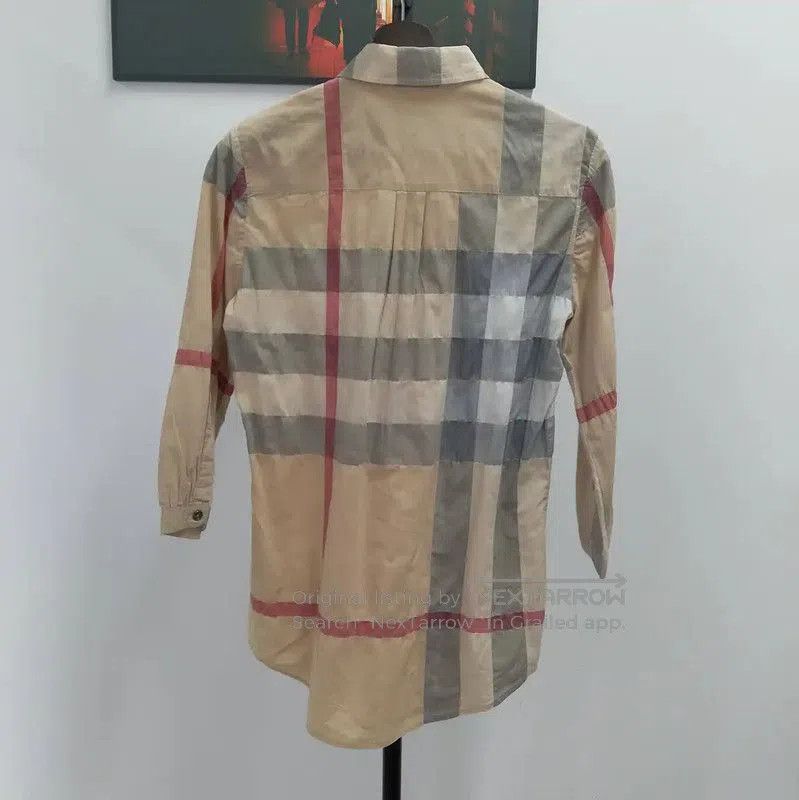 Burberry Burberry Khaki Long Sleeve Cotton Shirt. Size XS / US 0-2 / IT 36-38 - 2 Thumbnail