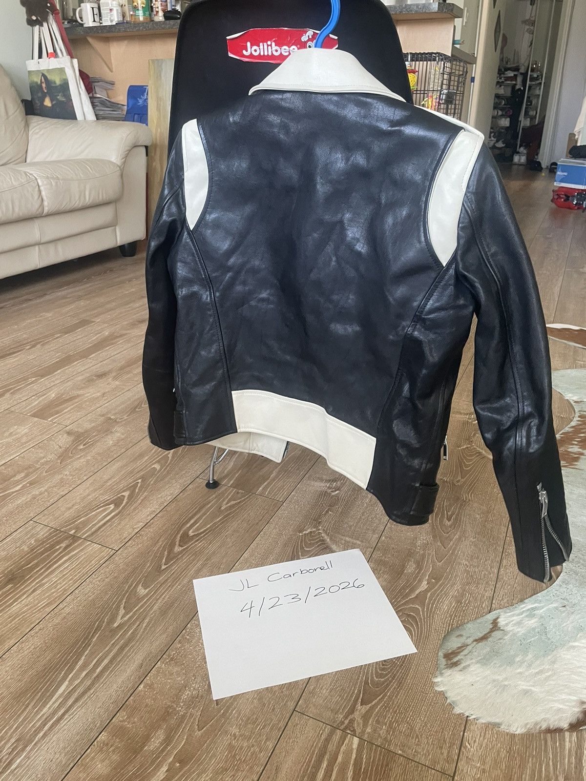 Yves Saint Laurent 2013 YSLxHedi Slimane FW L17 Two-Tone Cropped Leather Jacket Size M / US 6-8 / IT 42-44 - 2 Thumbnail