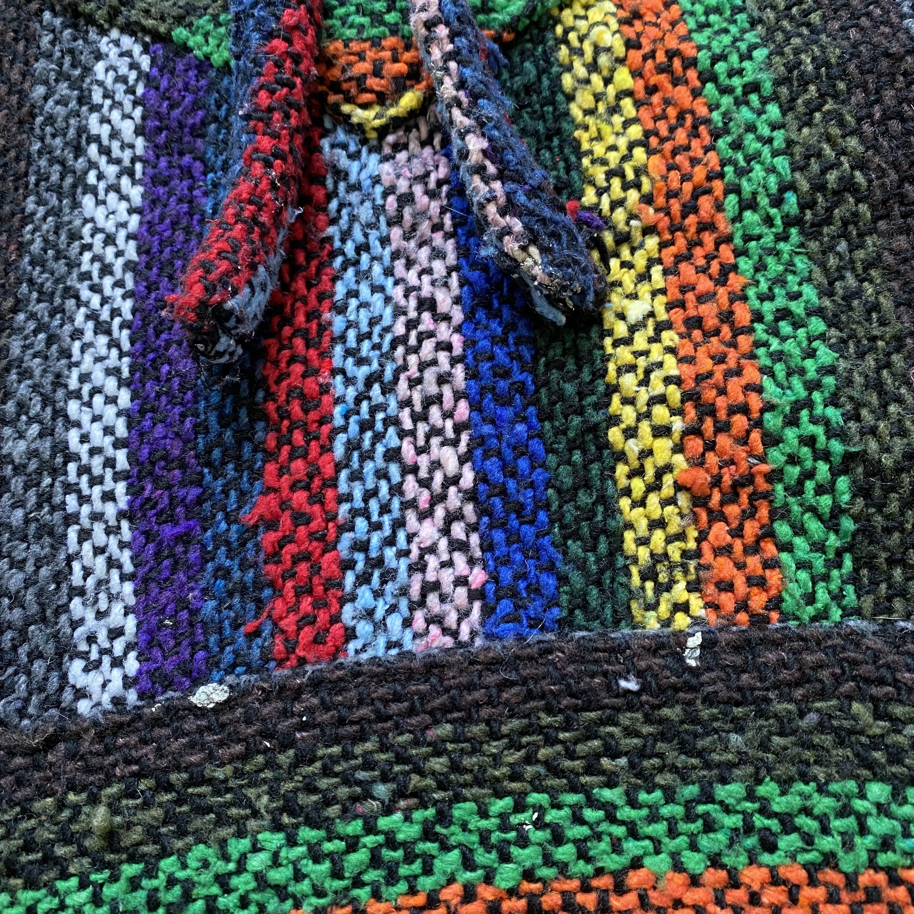 Japanese Brand Vintage 90s Baja Hoodie Drug Rug Knit Sweater Made in Mexico Size US M / EU 48-50 / 2 - 7 Thumbnail