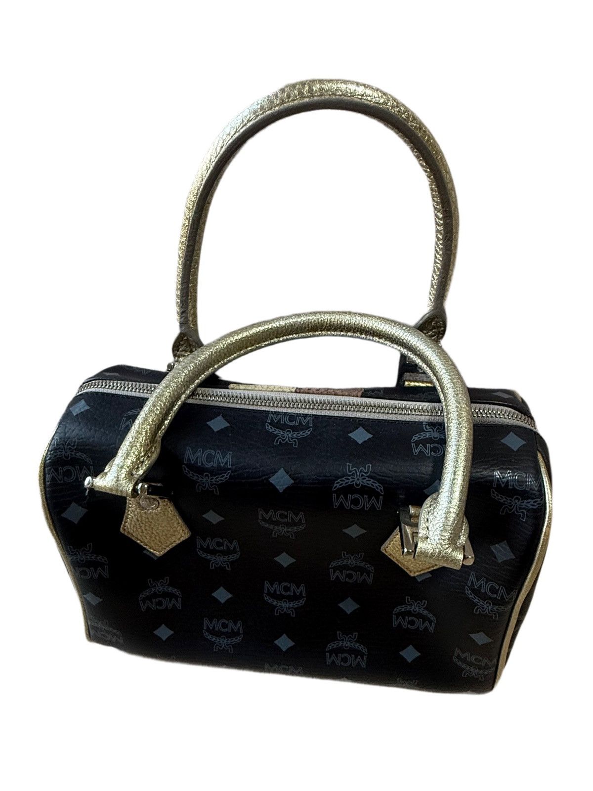 MCM Vintage MCM Black Visetos Mini Boston Bag Size ONE SIZE - 2 Thumbnail