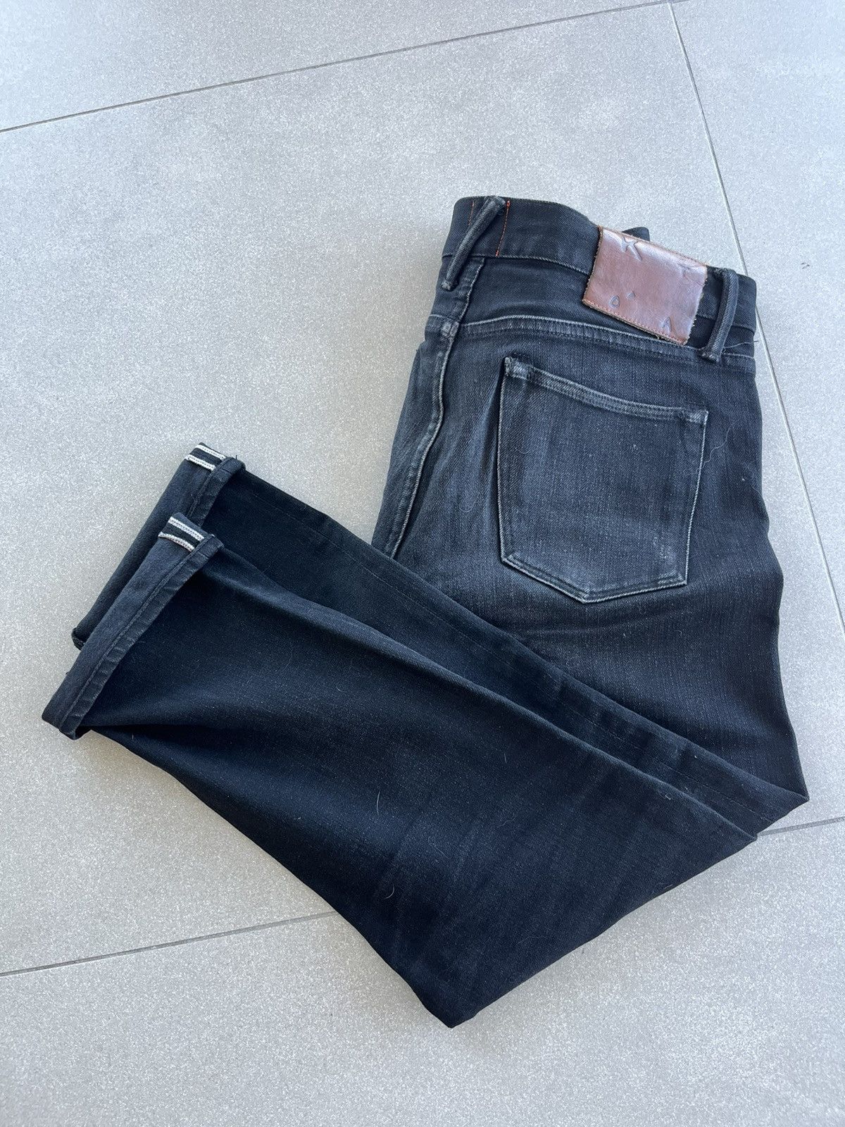 Hiroshi Kato Hiroshi Karo The Pen Slim Selvedge Black Denim Jeans Size US 30 / EU 46 - 1 Thumbnail