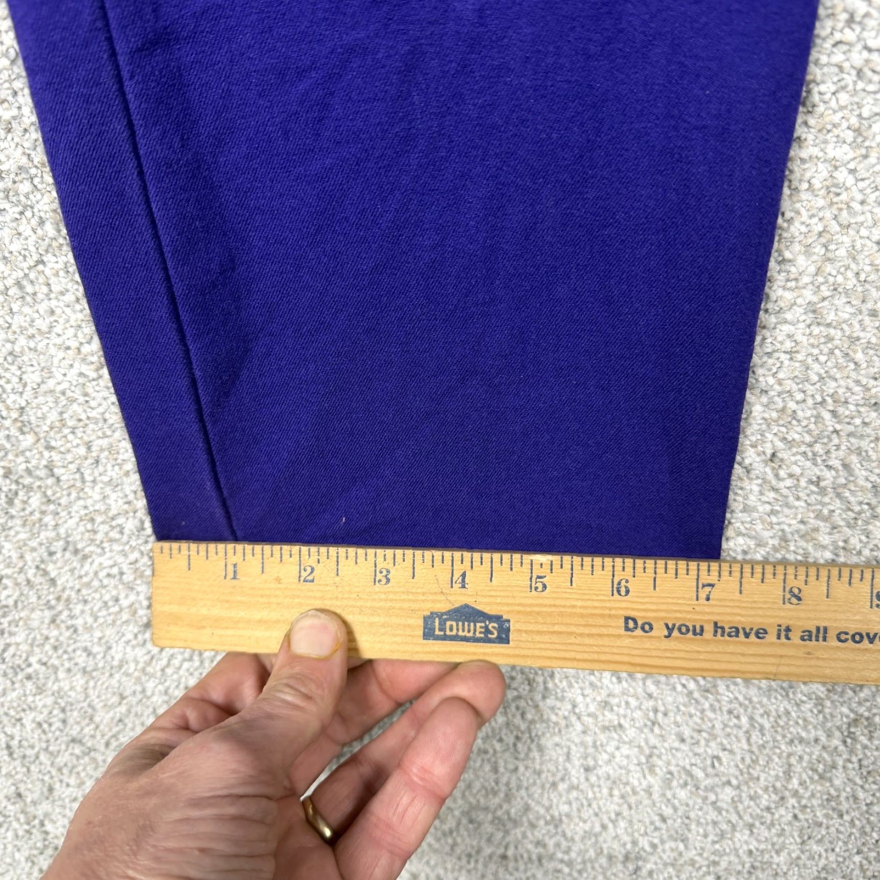 Vintage Chico's So Slimming Chino Pants Women 34x30 Purple Tapered Stretch Office Casual Slimming Front Flat Button Zip Pockets Size 25" / US 0 / IT 36 - 3 Thumbnail