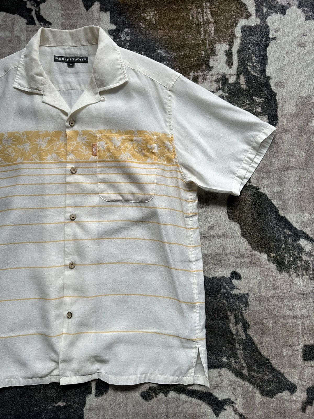 Kansai Yamamoto 2010's Kansai Tabito open collar shirt Size US M / EU 48-50 / 2 - 4 Thumbnail
