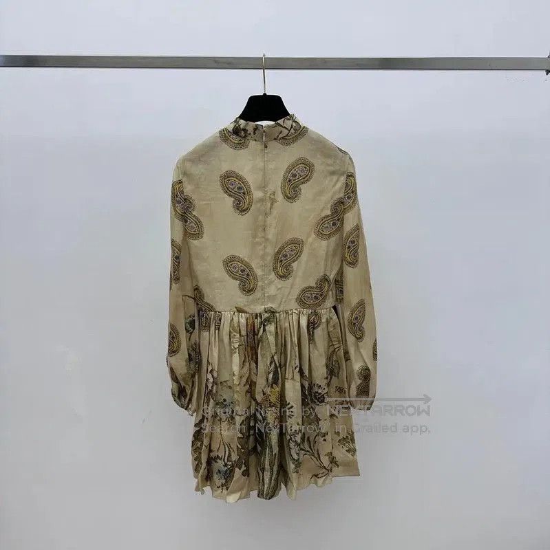 Dior Dior Khaki Floral Print Dress for Women . Size S / US 4 / IT 40 - 2 Thumbnail