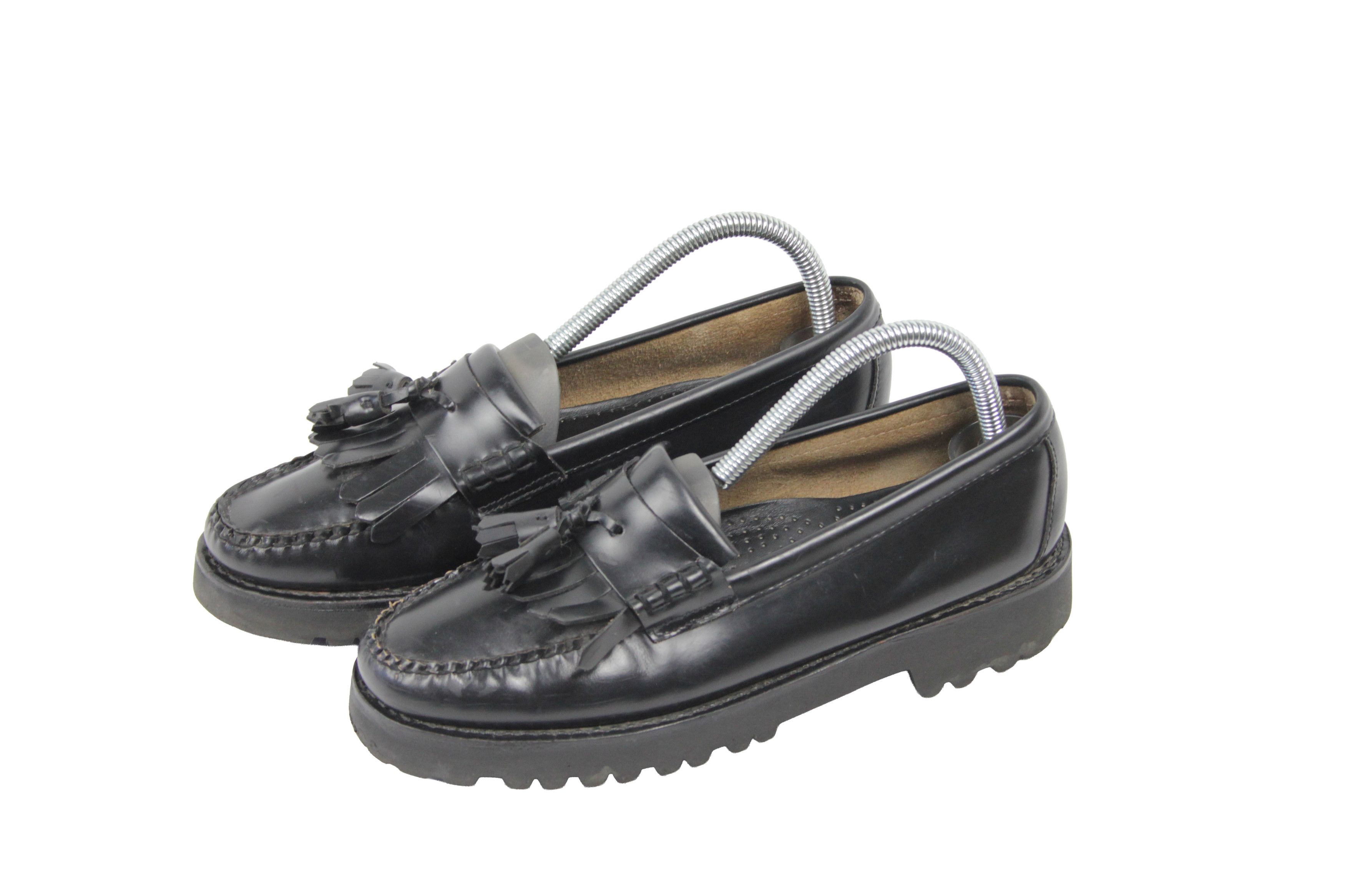 G.H. Bass & Co. Weejuns 90S Esther Kiltie Tassel Lug Sole Patent Loafers Size US 8 / IT 38 - 3 Thumbnail