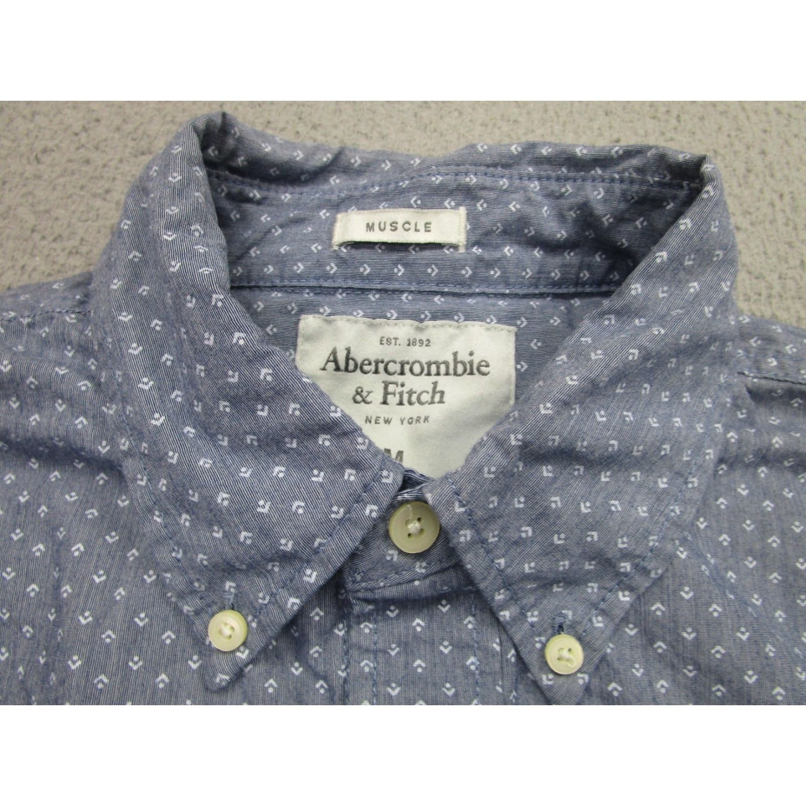 Abercrombie & Fitch Abercrombie & Fitch Shirt Mens M Y2K Preppy Blue Geometric Long Sleeve Button Up Size US M / EU 48-50 / 2 - 5 Thumbnail