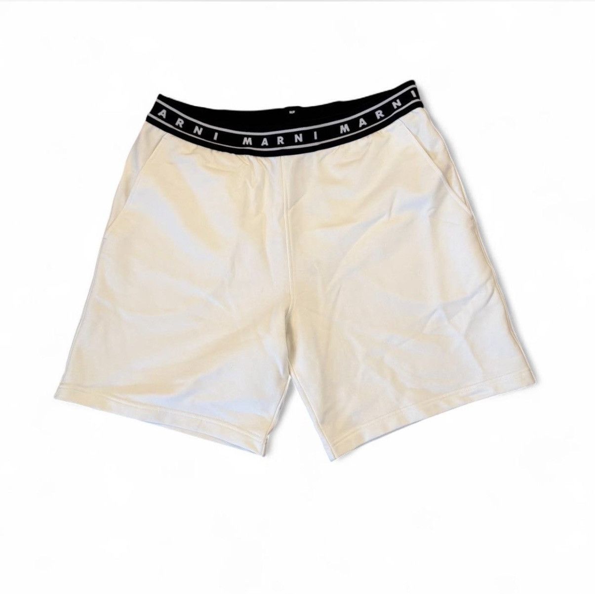 Marni Marni Logo-Print Strap Cotton Shorts Size US 32 / EU 48 - 1 Thumbnail