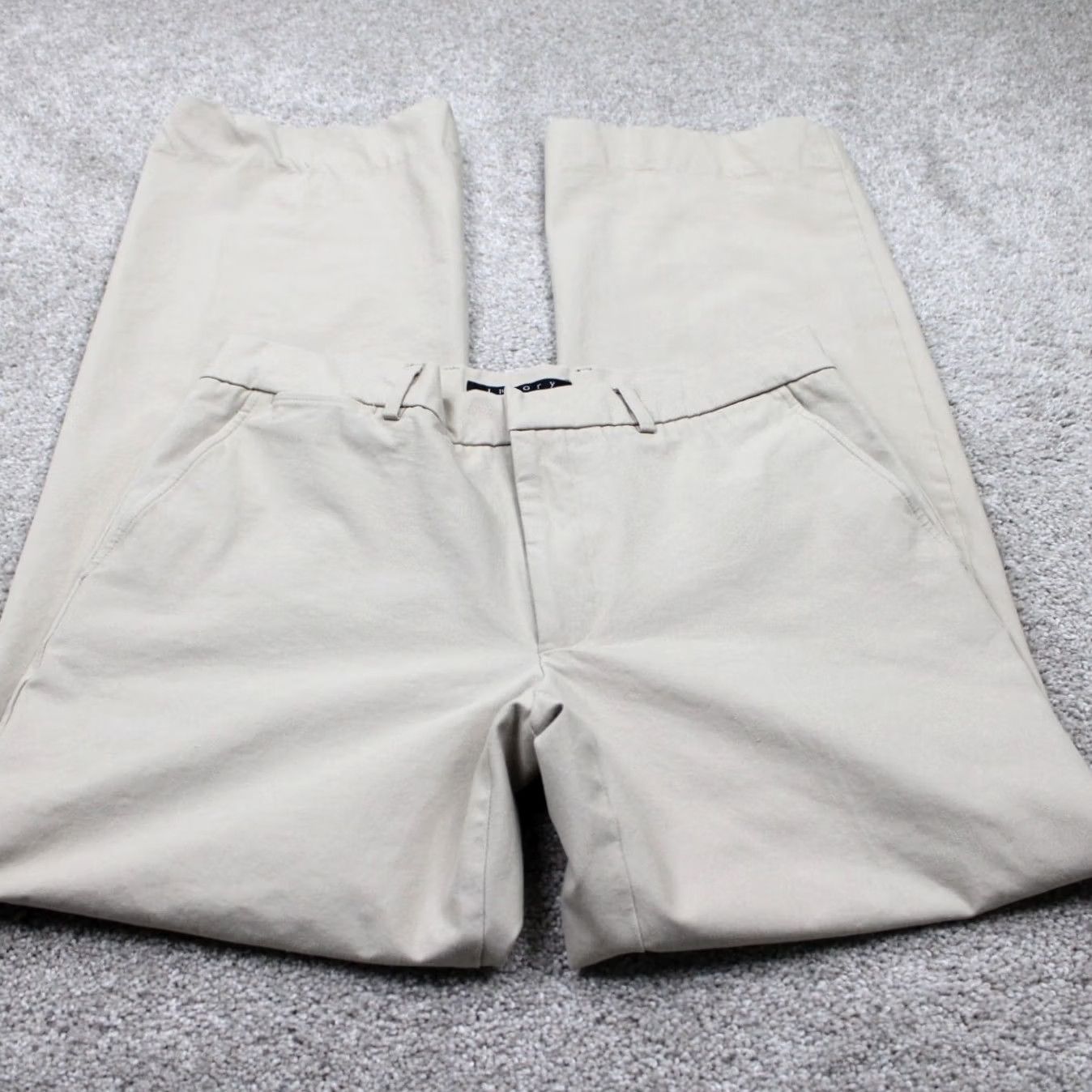 Theory Vintage Theory Chino Pants Mens 32 Flat Front Straight Leg 30" Inseam Beige Cotton Nylon Lycra Regular Size 32 Mens Pants Size US 32 / EU 48 - 2 Thumbnail