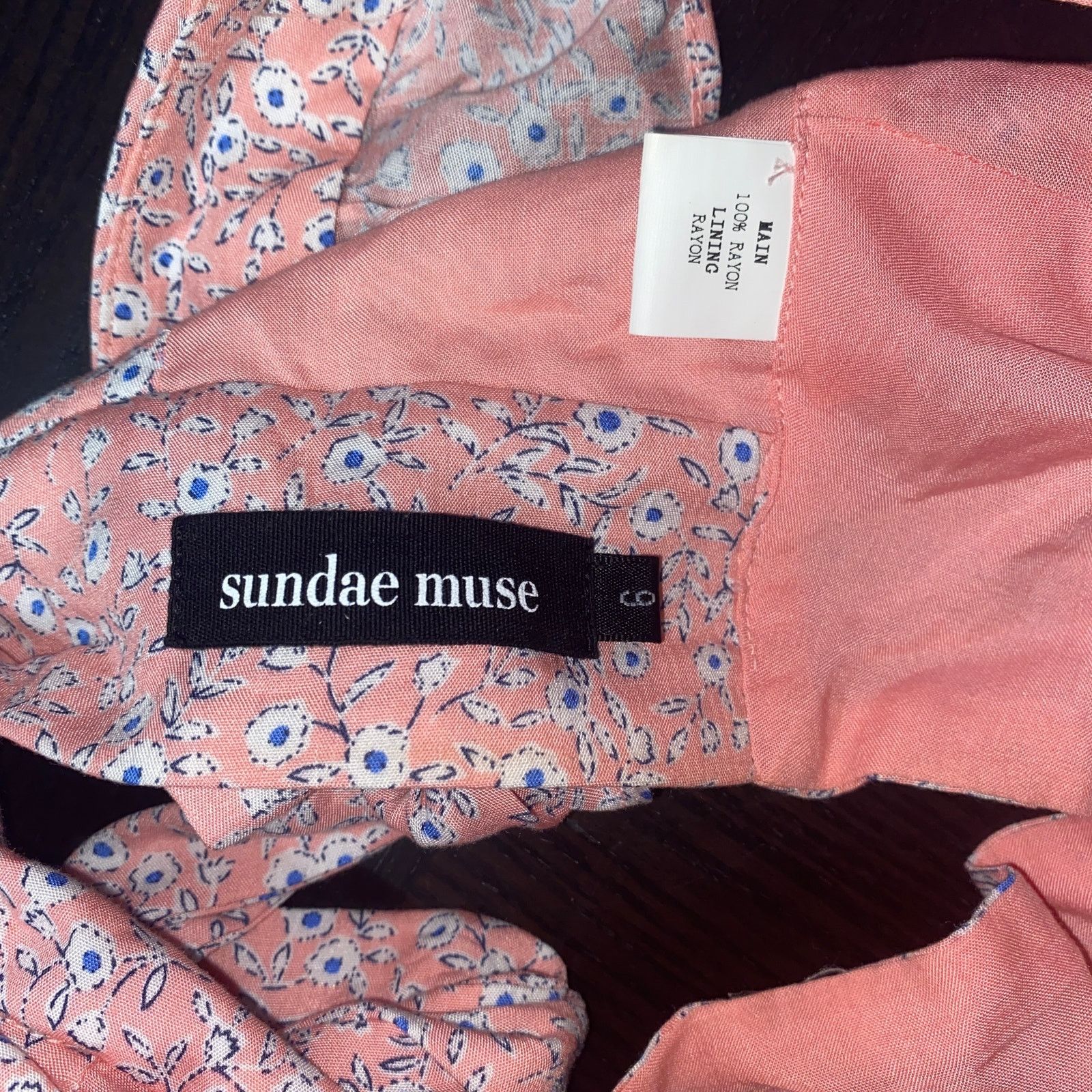 Other Sundae Muse Pink Floral Ruffled Sleeveless Tie Back Top 6 Size M / US 6-8 / IT 42-44 - 8 Thumbnail