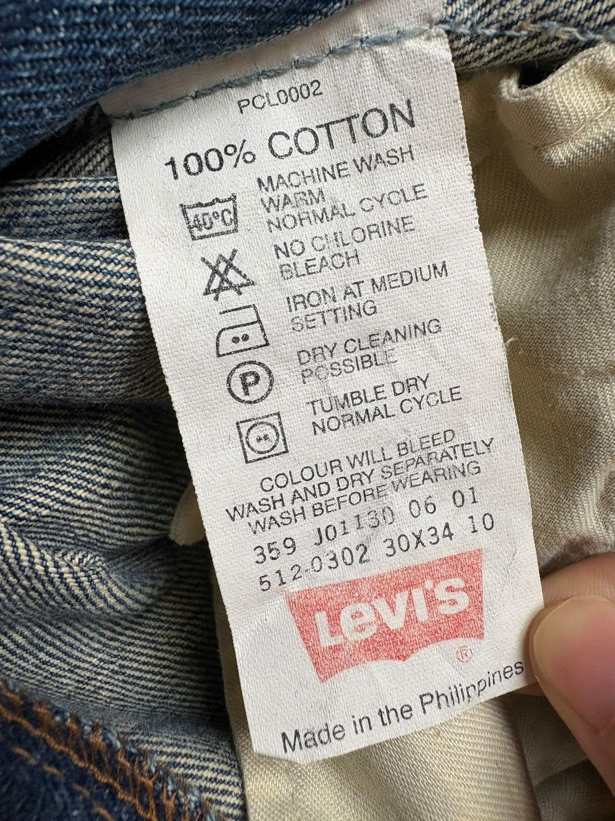Levi's Vintage 90s Levis 512 Mud Wash Distressed Loose Baggy Jeans Size US 30 / EU 46 - 11 Thumbnail
