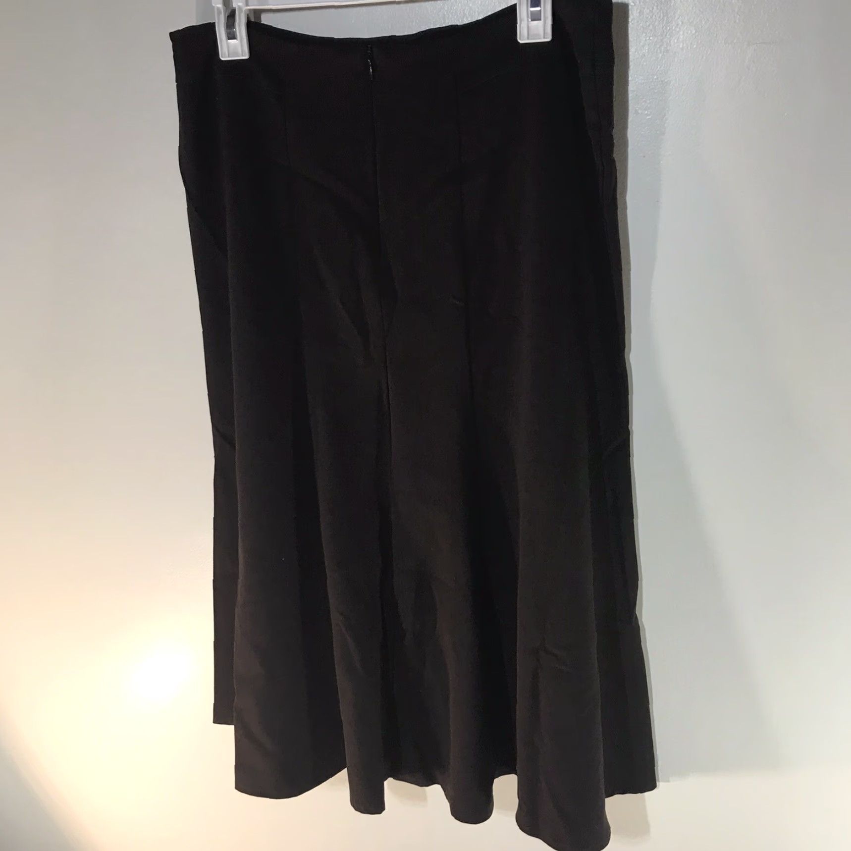 Joe Browns Browns Skirt A-Line Midi Skirt Women Size 12 Brown Polyester Rayon Spandex Chambray Zipper Logo Closure Zip Machine Washable Back Zip Mid Rise Blog? Size 34" / US 12 / IT 48 - 4 Thumbnail