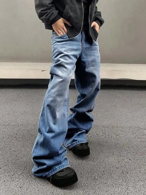 Stacked Denim Jeans Drip Hip Hop