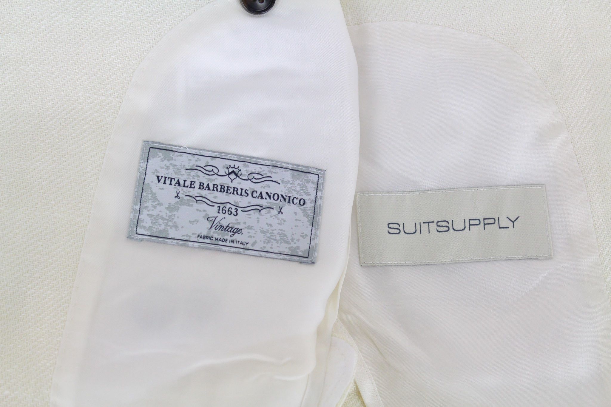 Suitsupply LA SPALLA UK34R Off-White Linen Silk Cotton 72349 Size 34R - 5 Thumbnail