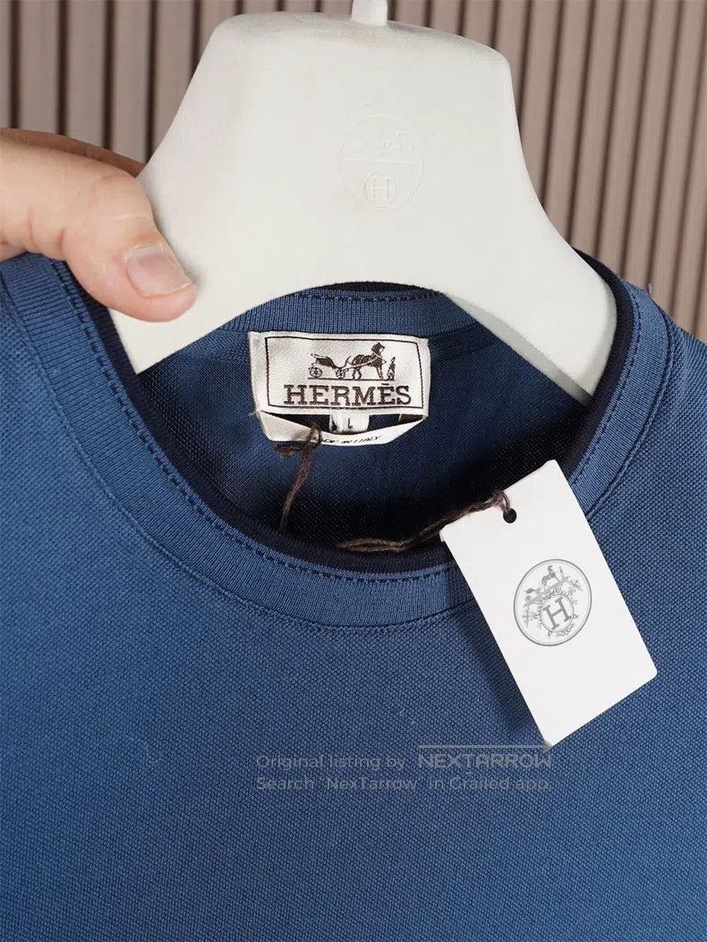 Hermes Hermes Marble Blue Short Sleeve T-Shirt Size US L / EU 52-54 / 3 - 4 Thumbnail