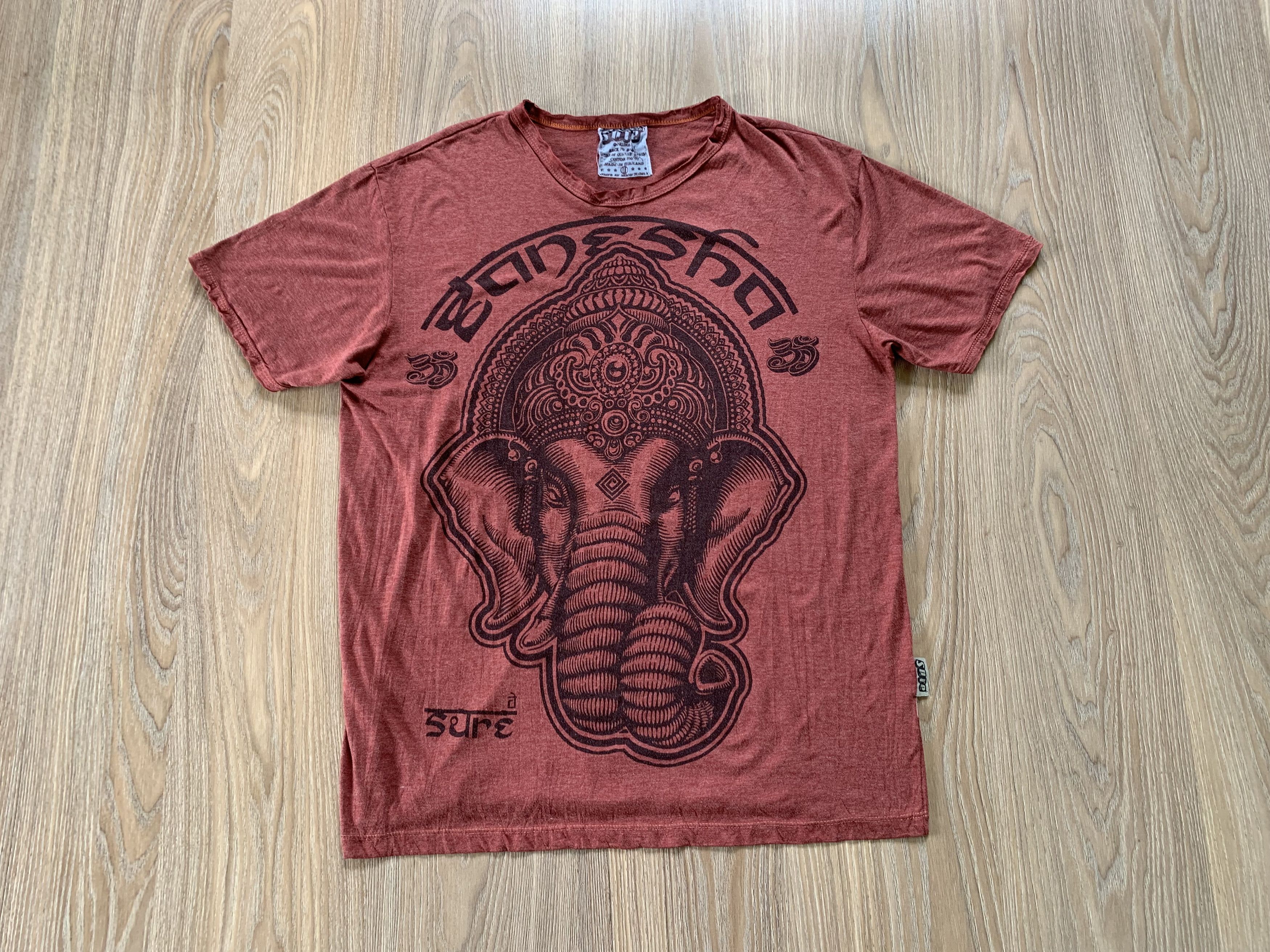 Japanese Brand Sure Vintage Cotton Turqoise Printed T Shirt Size US L / EU 52-54 / 3 - 2 Thumbnail