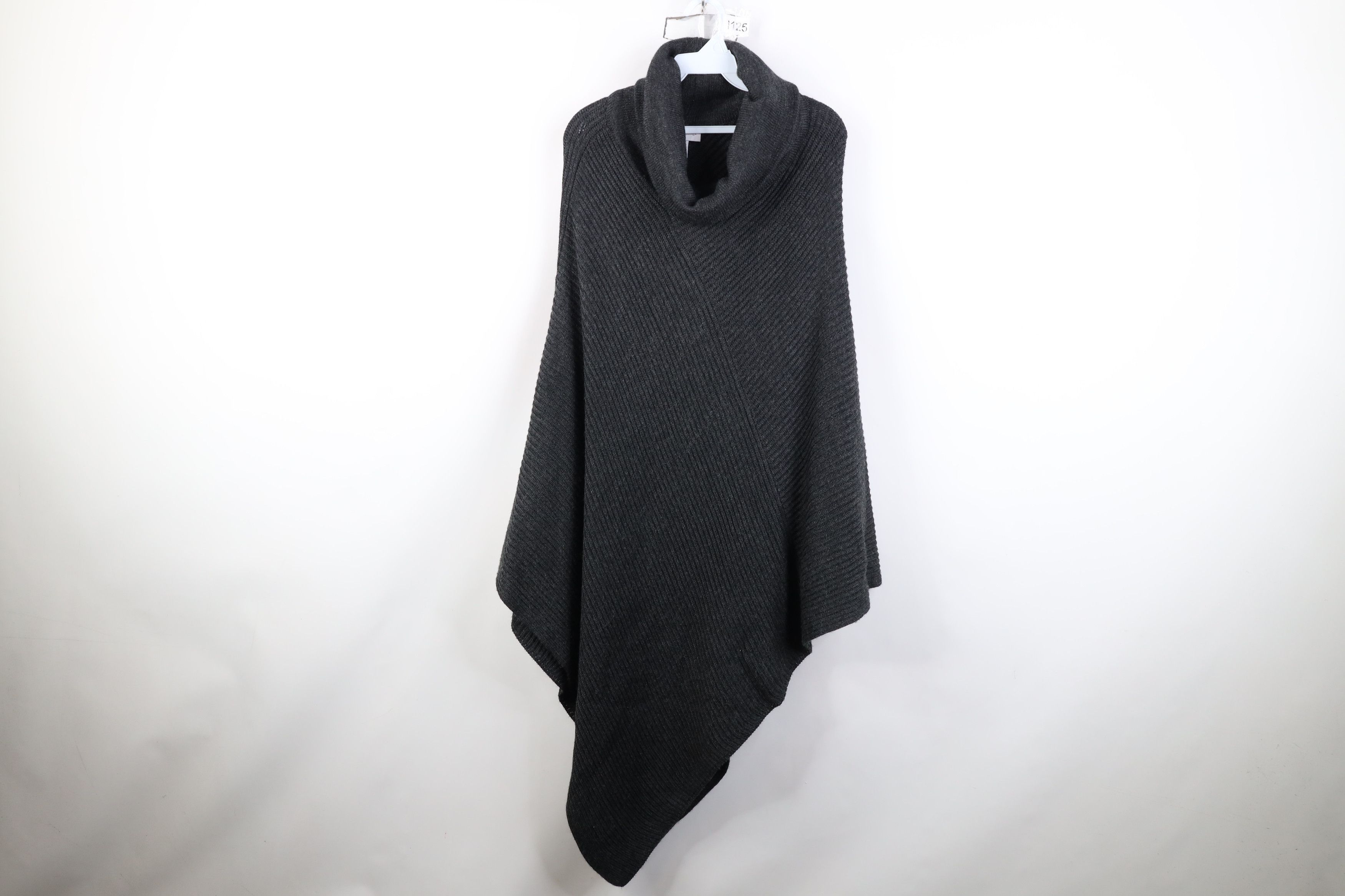 Soft Surroundings Soft Surroundings Ribbed Knit Turtleneck Sweater Cape Size ONE SIZE - 1 Thumbnail