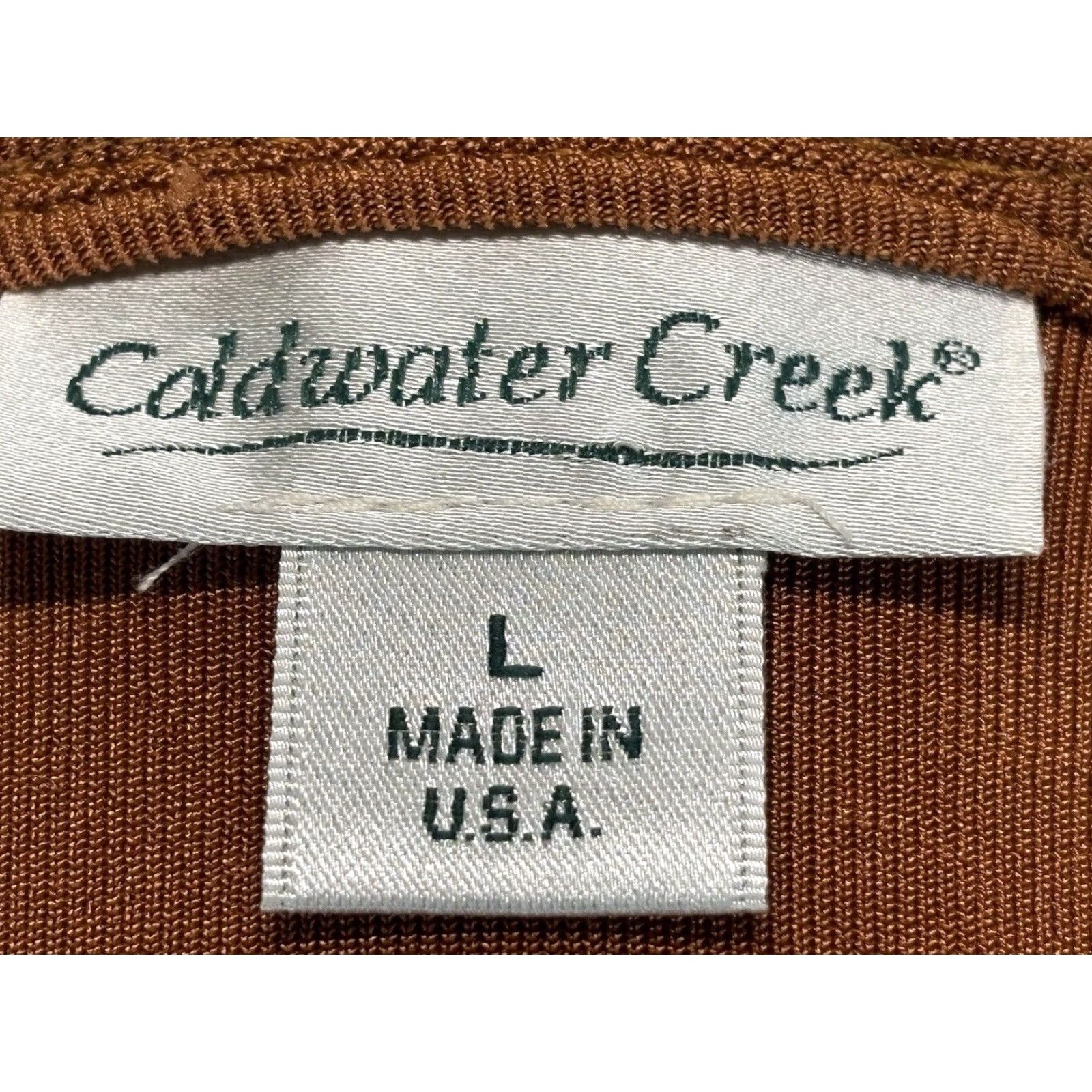 Coldwater Creek Coldwater Creek Slinky Top Shirt Sz Large Rust Made USA Travel Comfort Size L / US 10 / IT 46 - 6 Thumbnail