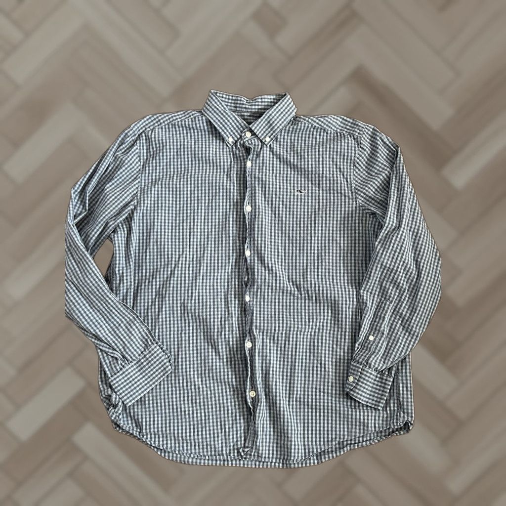 Vineyard Vines Vineyard Vines Shirt Mens Long Sleeve Button-Up Blue Plaid XL Size US XL / EU 56 / 4 - 1 Thumbnail