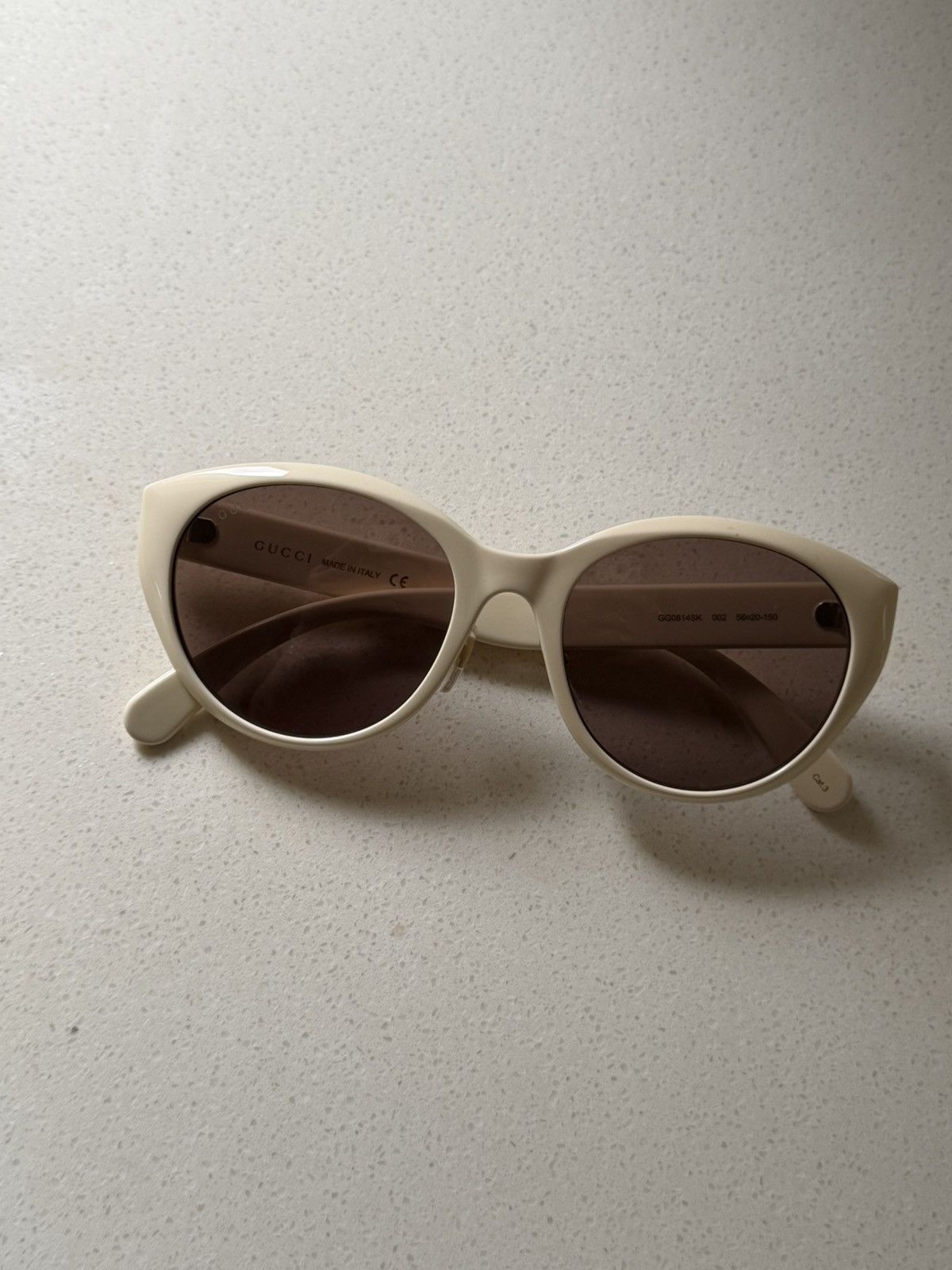 Gucci Gucci white GG sunglasses shades Size ONE SIZE - 3 Thumbnail