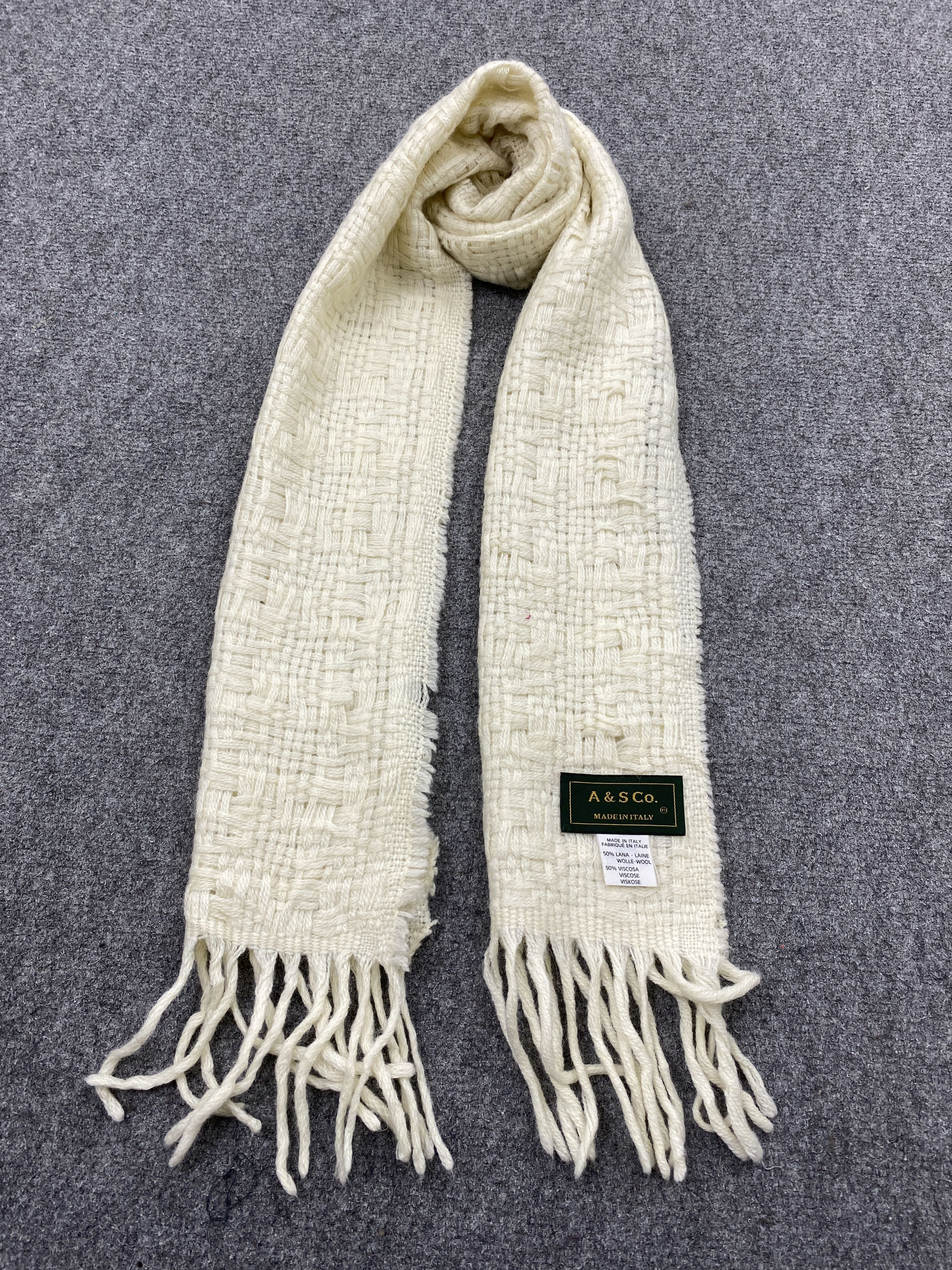 Vintage Vintage A&S Co. Knitted Scarf / Muffler / Neckwear - SC0043 Size ONE SIZE - 1 Thumbnail