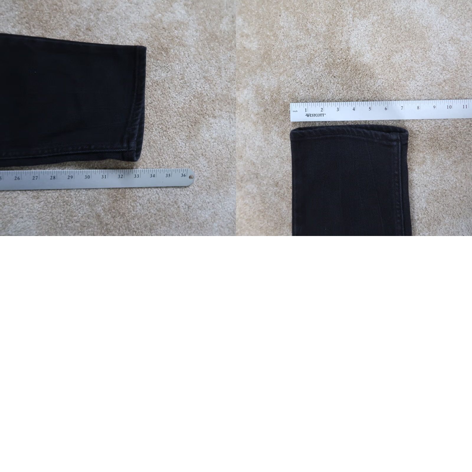 Levi's VINTAGE Levi's 540 Jeans Men's 33x34 Black Denim 540 Made in USA 90s USA Jeans Mens Regular Straight 5-Pocket Denim Black Leather? Size US 33 - 9 Thumbnail