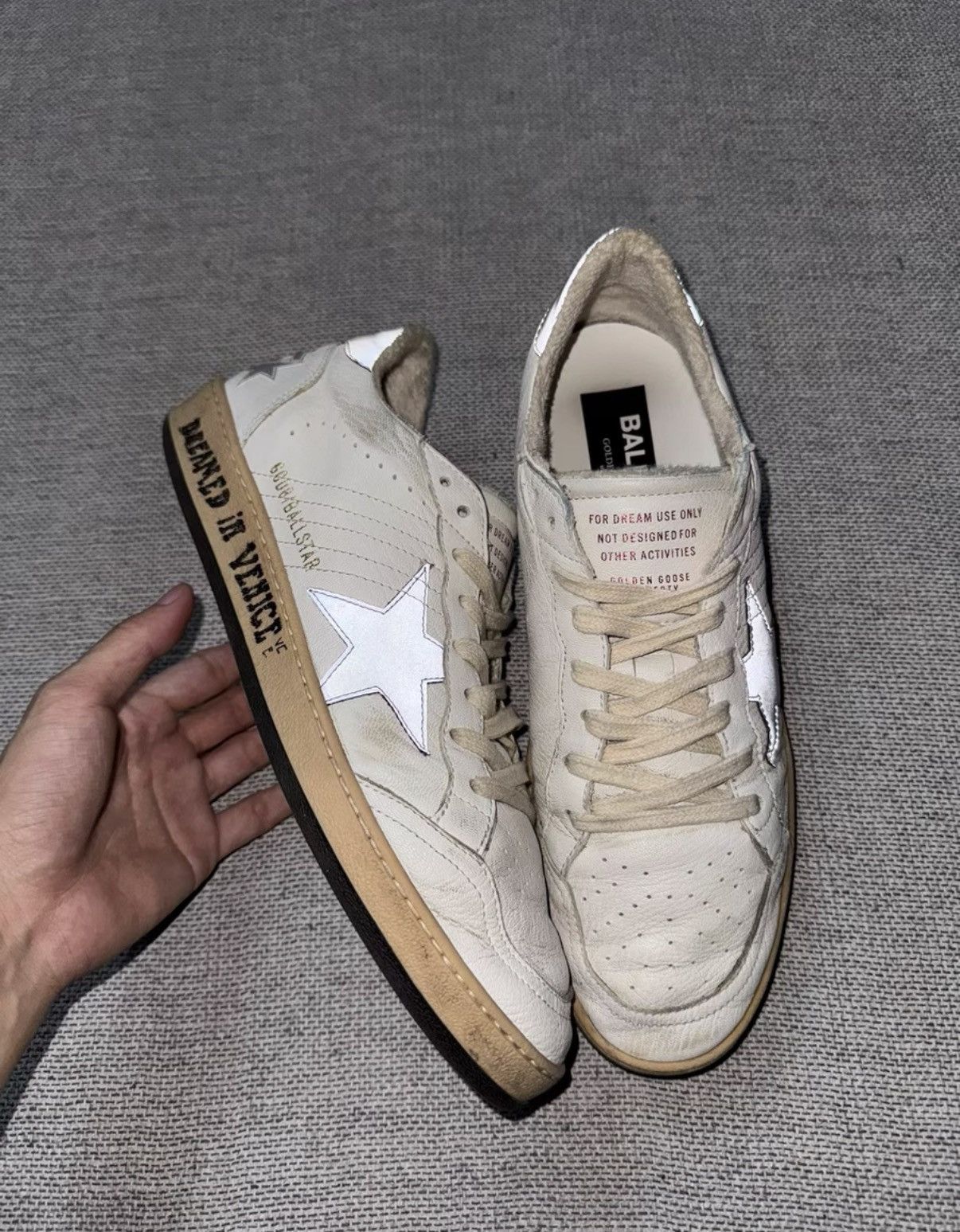 Golden Goose Golden Goose GGDB Ballstar Distressed Star Sneakers K37 Size US 9.5 / EU 42-43 - 2 Thumbnail