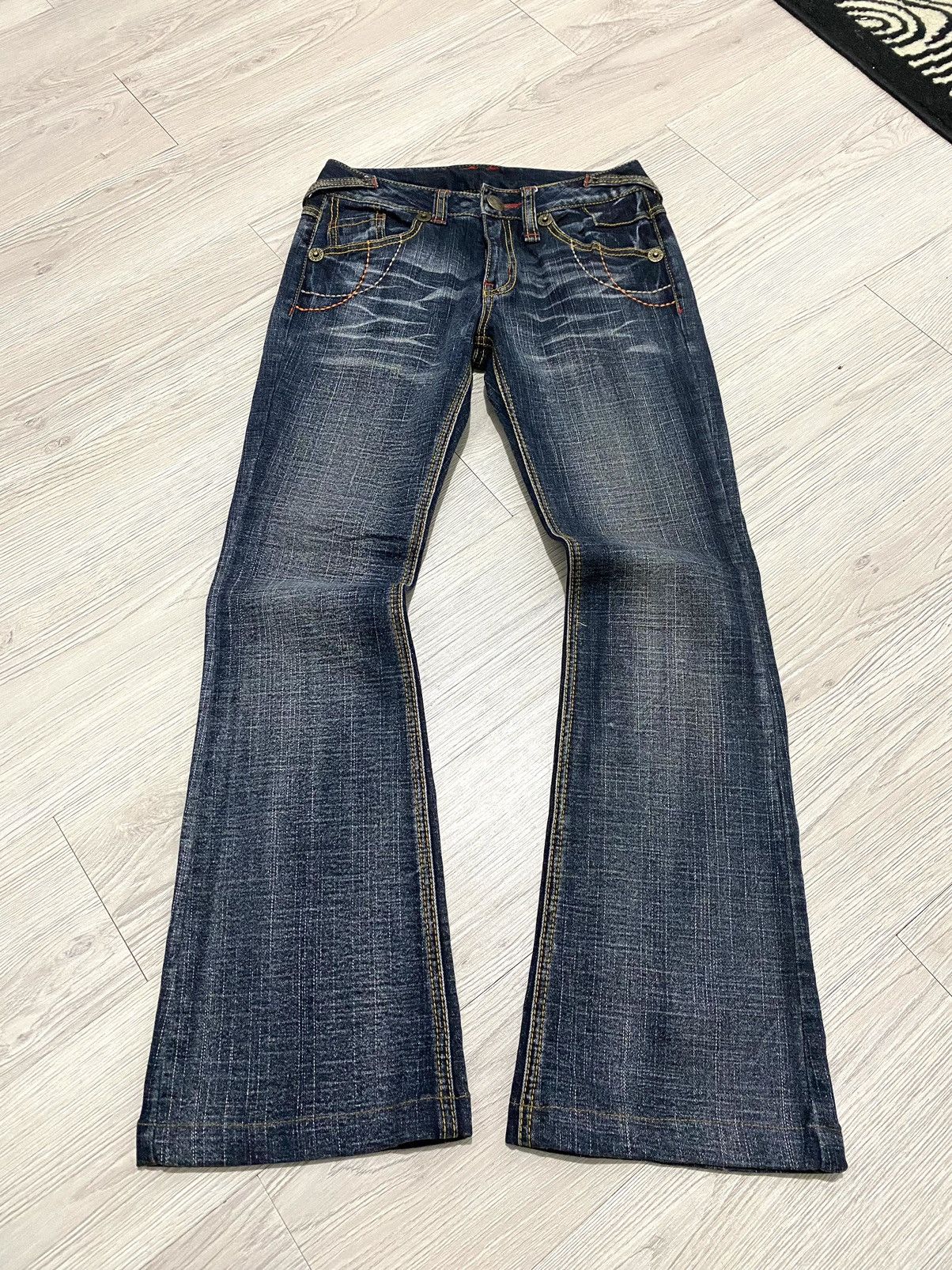 Japanese Brand 2000s Skull punk flare jeans ifsixwasnine Lgb Style Size US 28 / EU 44 - 2 Thumbnail