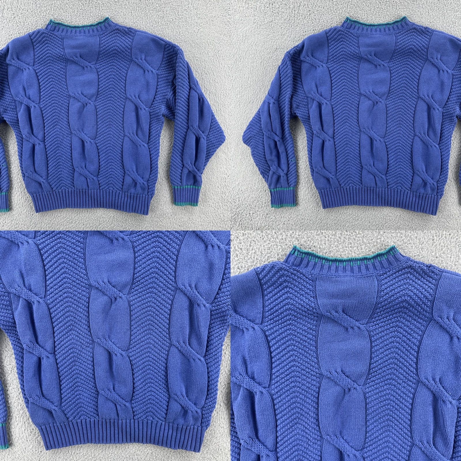 Vintage VINTAGE Sportswear Sweater Women Large Blue 90s Chunky-Knit Crew Neck Cotton Pullover Shirt Womens Size L / US 10 / IT 46 - 10 Thumbnail