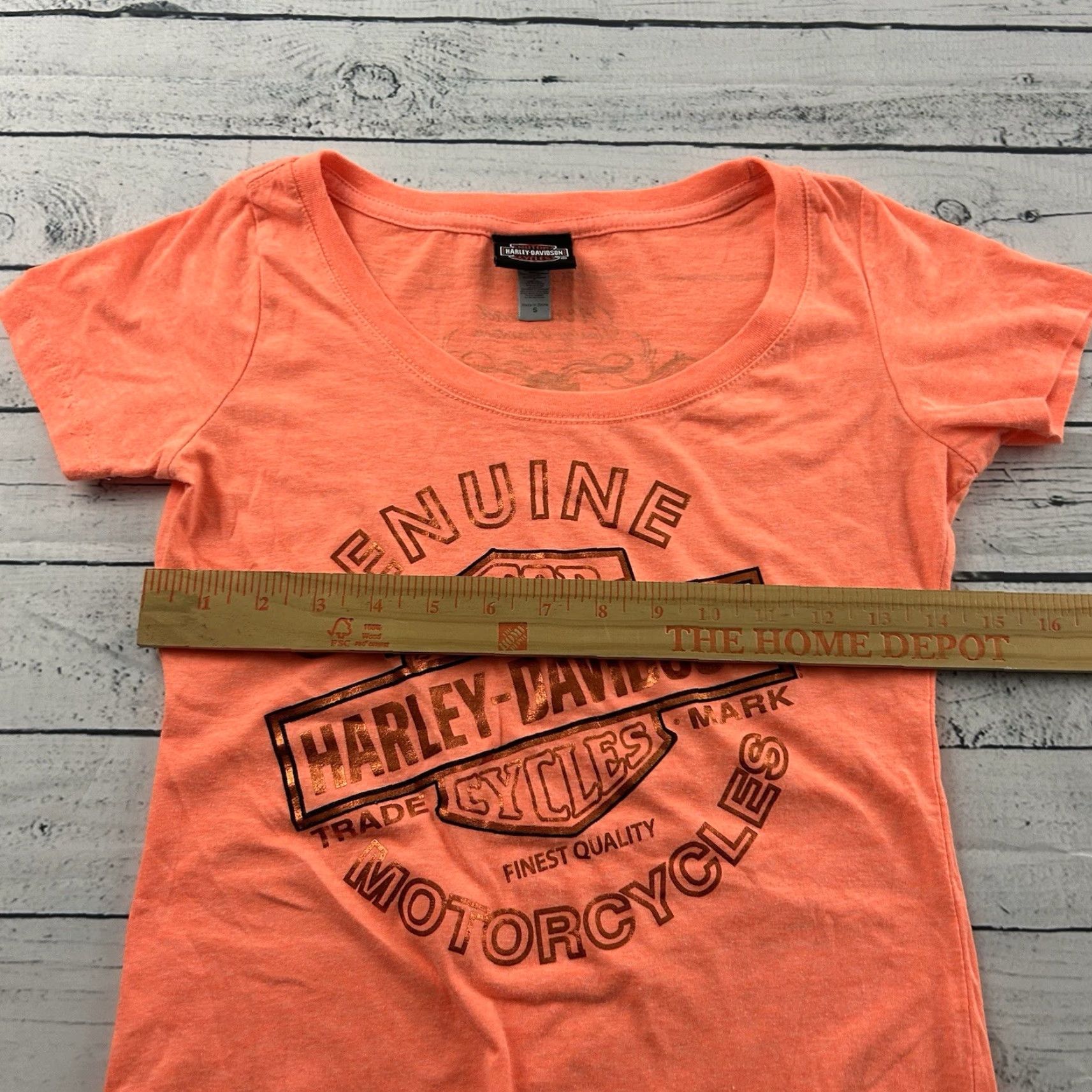 Harley Davidson Harley-Davidson T-Shirt Women’s Small Orange Short Sleeve Size S / US 4 / IT 40 - 5 Thumbnail