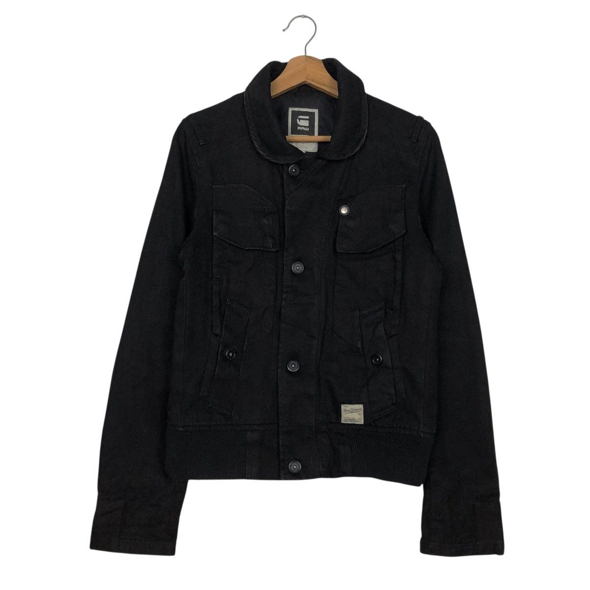 G-Star 🔥VINTAGE CROPPED BIKER JACKET G STAR RAW MULTI POCKETS Size US XS / EU 42 / 0 - 3 Thumbnail