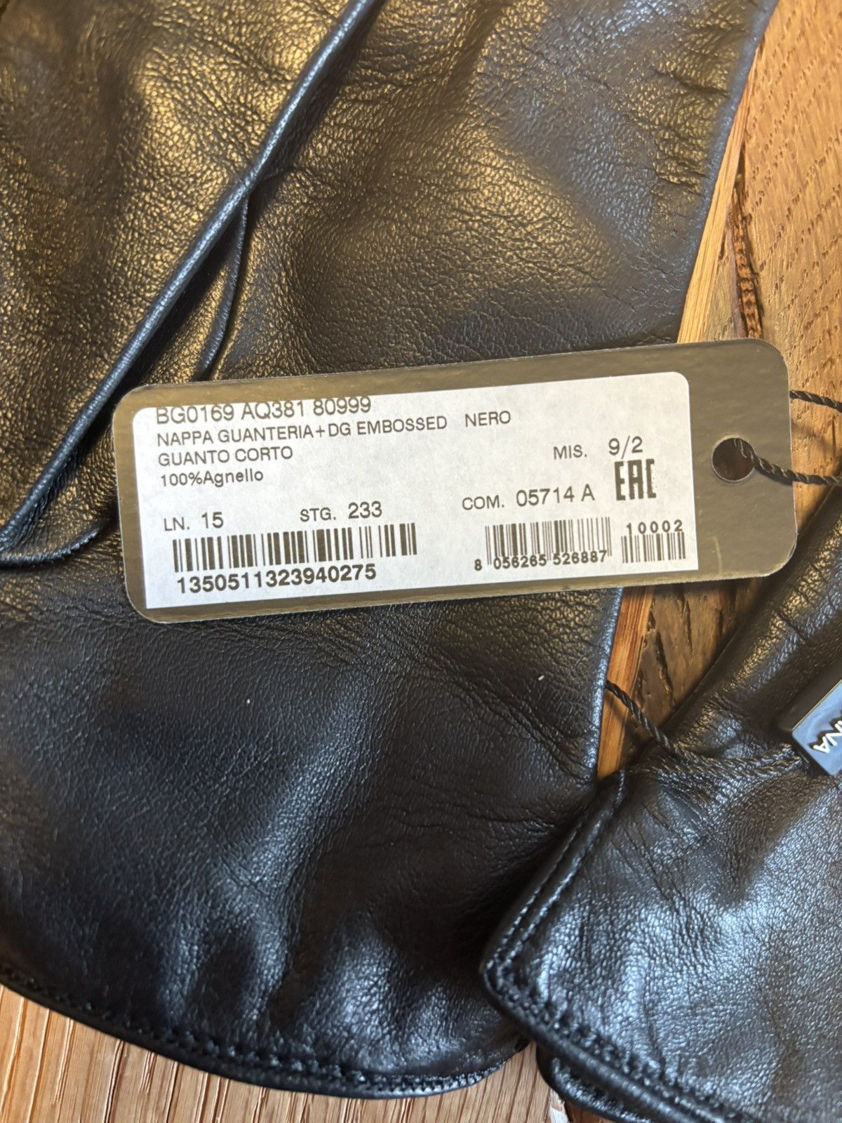 Dolce & Gabbana DOLCE AND GABBANA LEATHER GLOVES NEW Size ONE SIZE - 3 Thumbnail