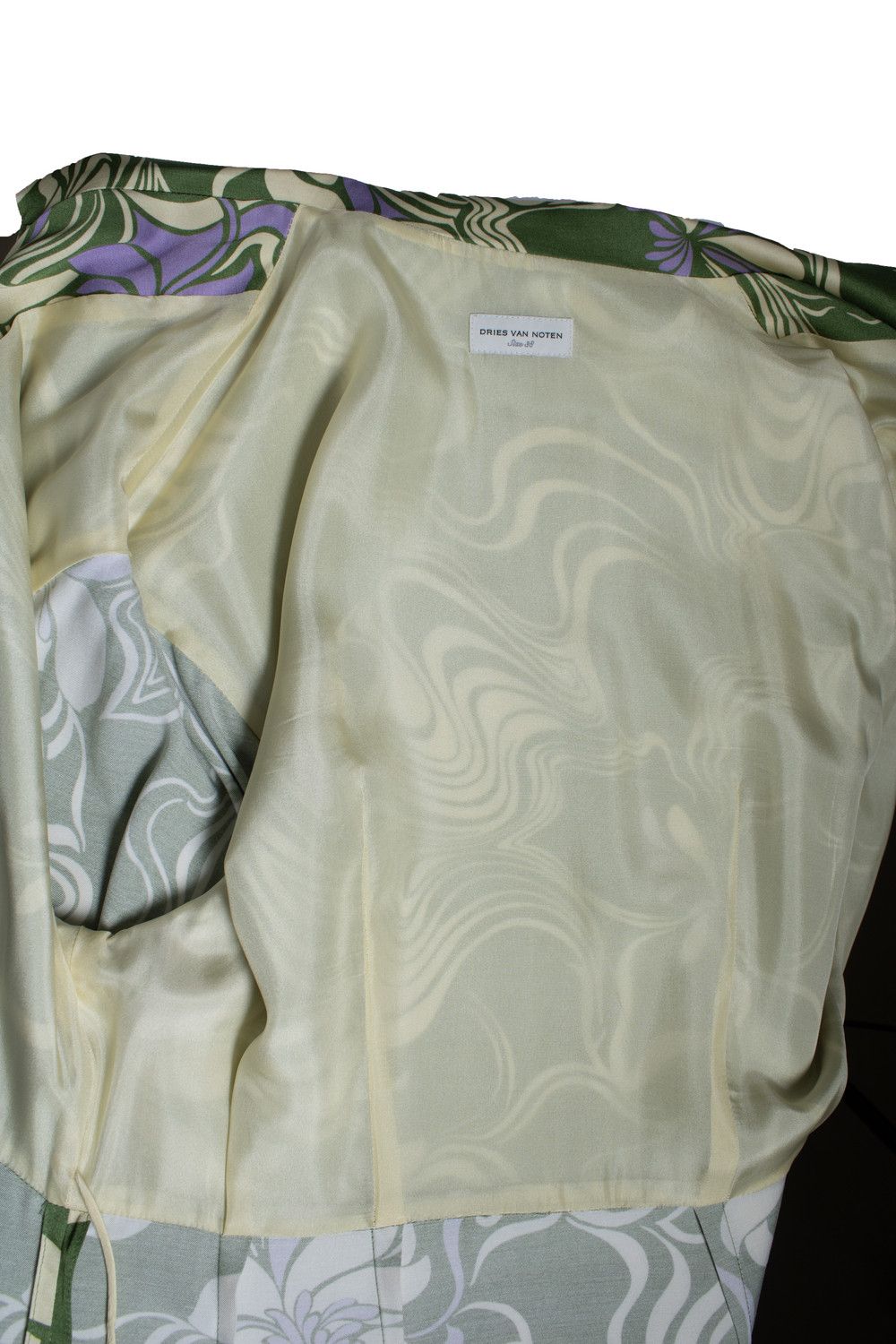 Dries Van Noten Dries van Noten, multi green Dakola wrap dress Size S / US 4 / IT 40 - 5 Thumbnail